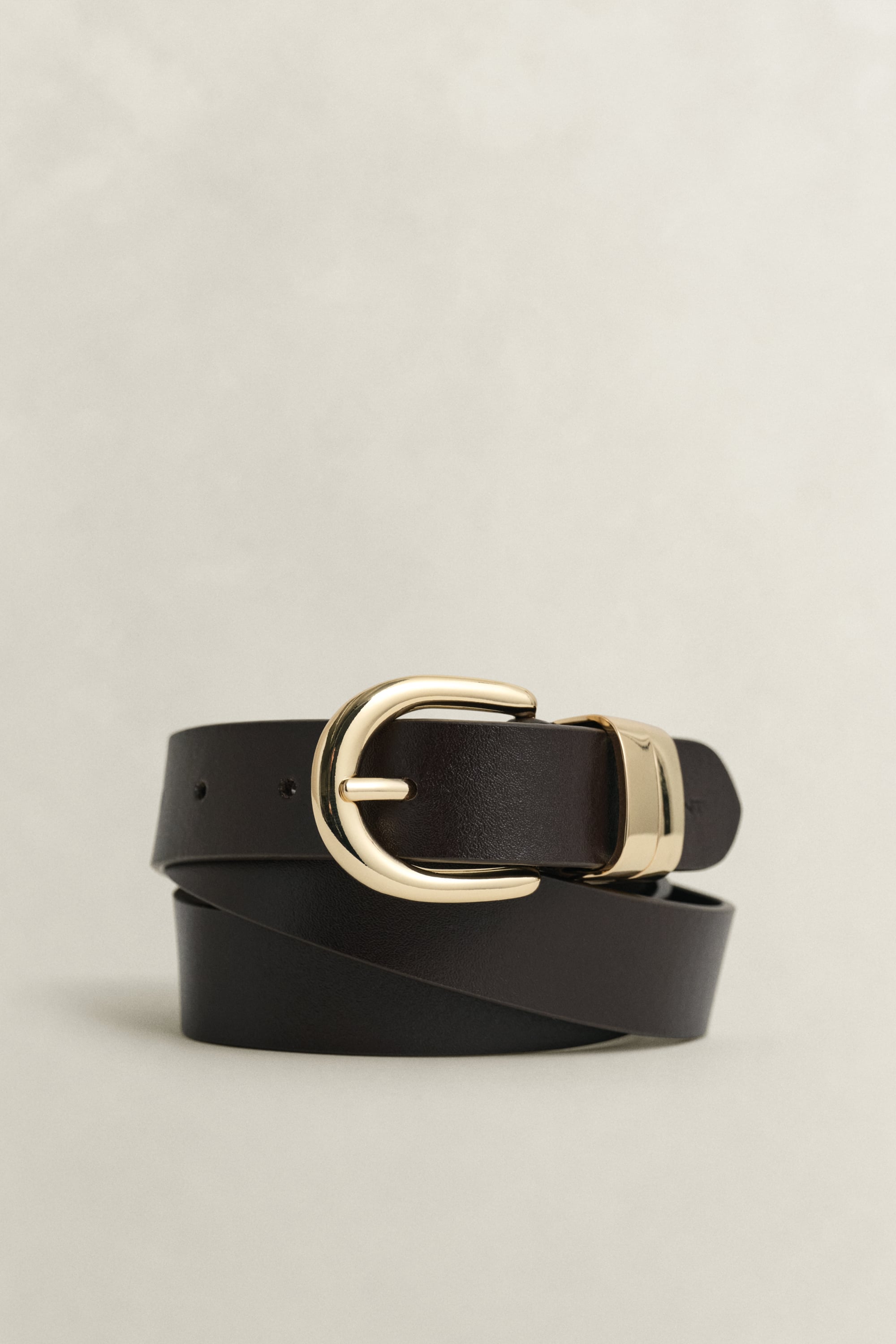 Gant Women's Brown Leather Belt (85/34) Deep