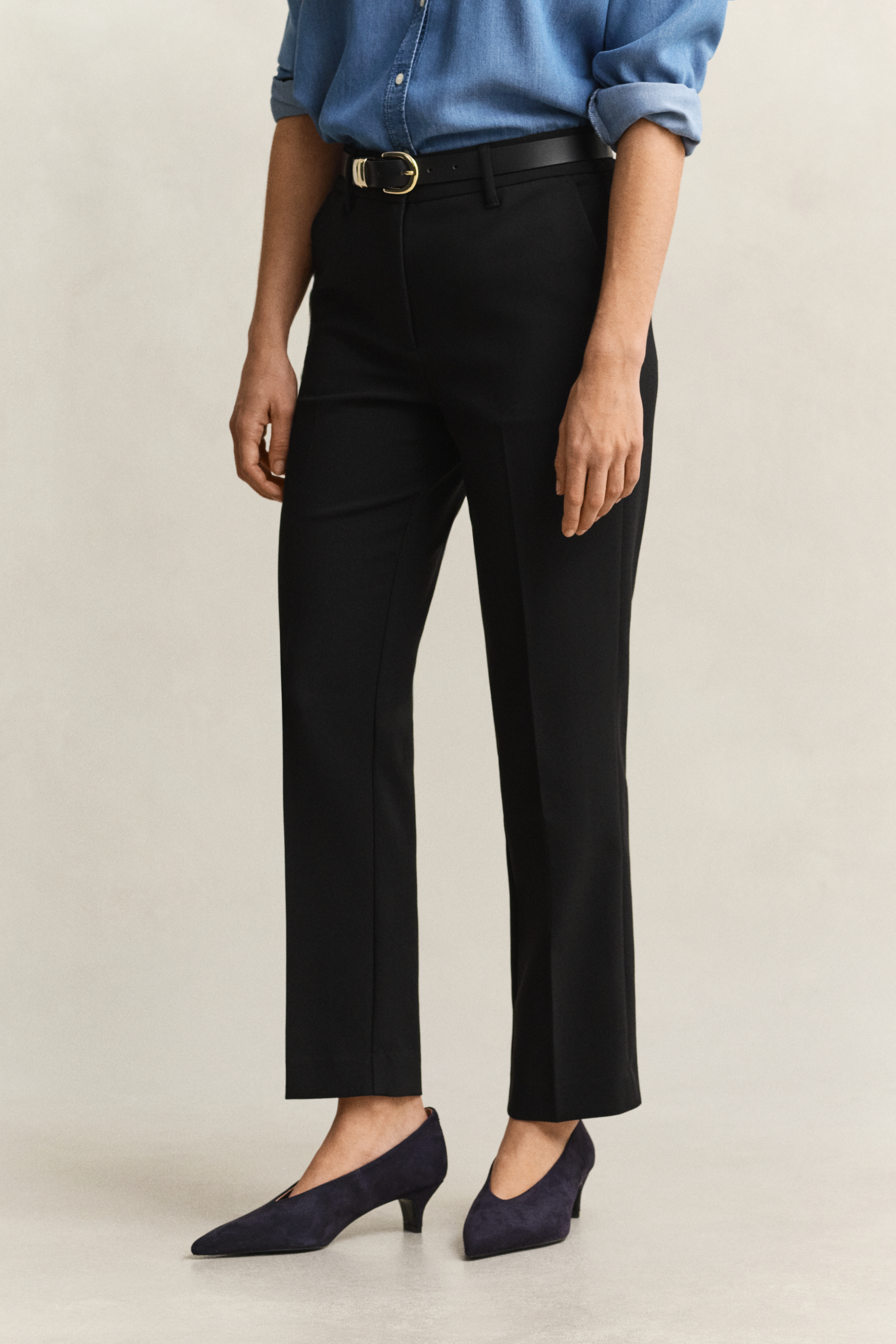 Gant Women's Black Slim Fit Slacks (40)