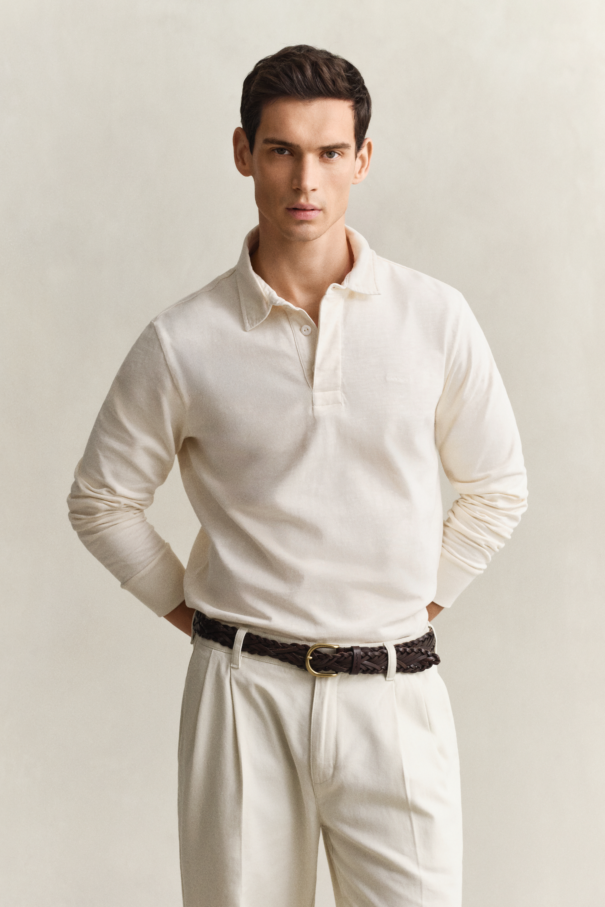 Gant Men's White Washed Heavy Rugger (4Xl) Cream