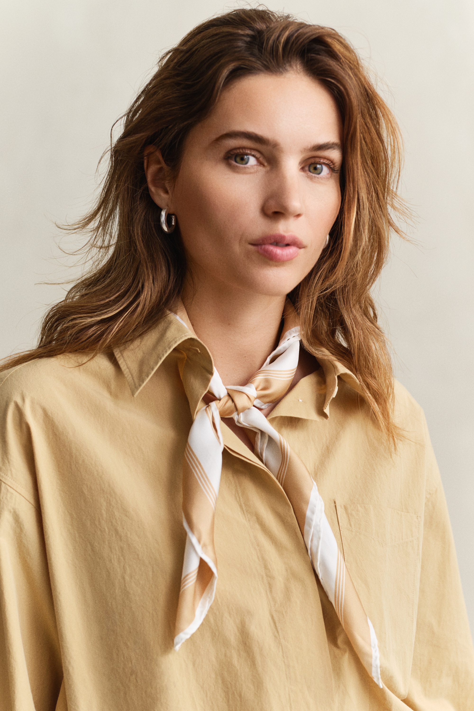 Gant Women's Warm Beige Monogram Silk Scarf (One Size)