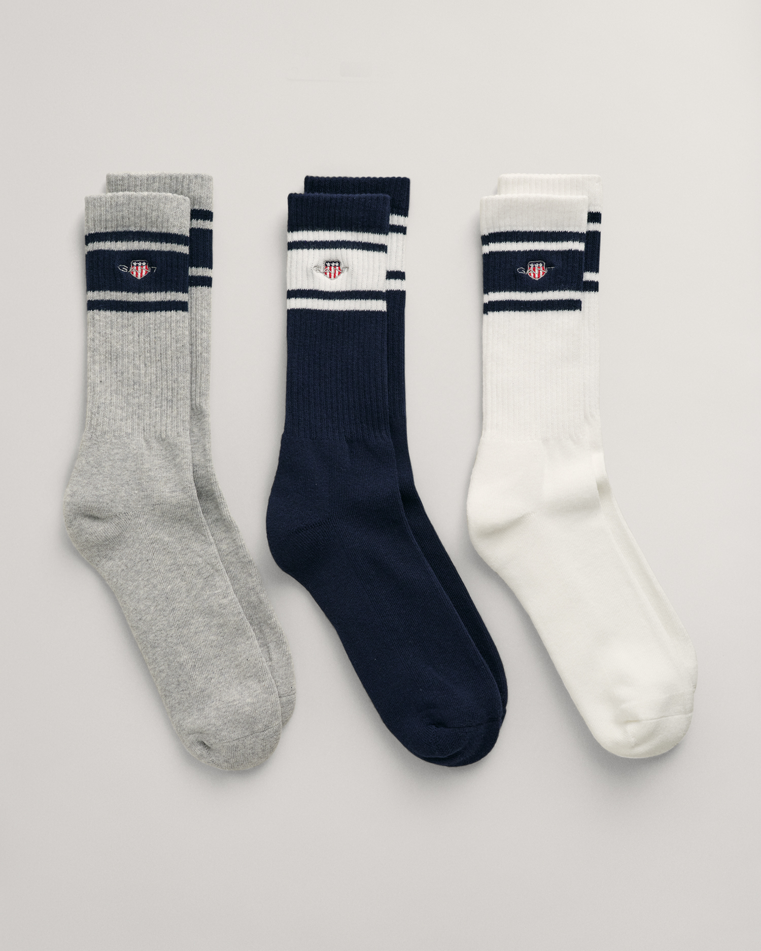 Gant Men's Blue 3-Pack Shield Sport Socks (40-42) Size 40-42