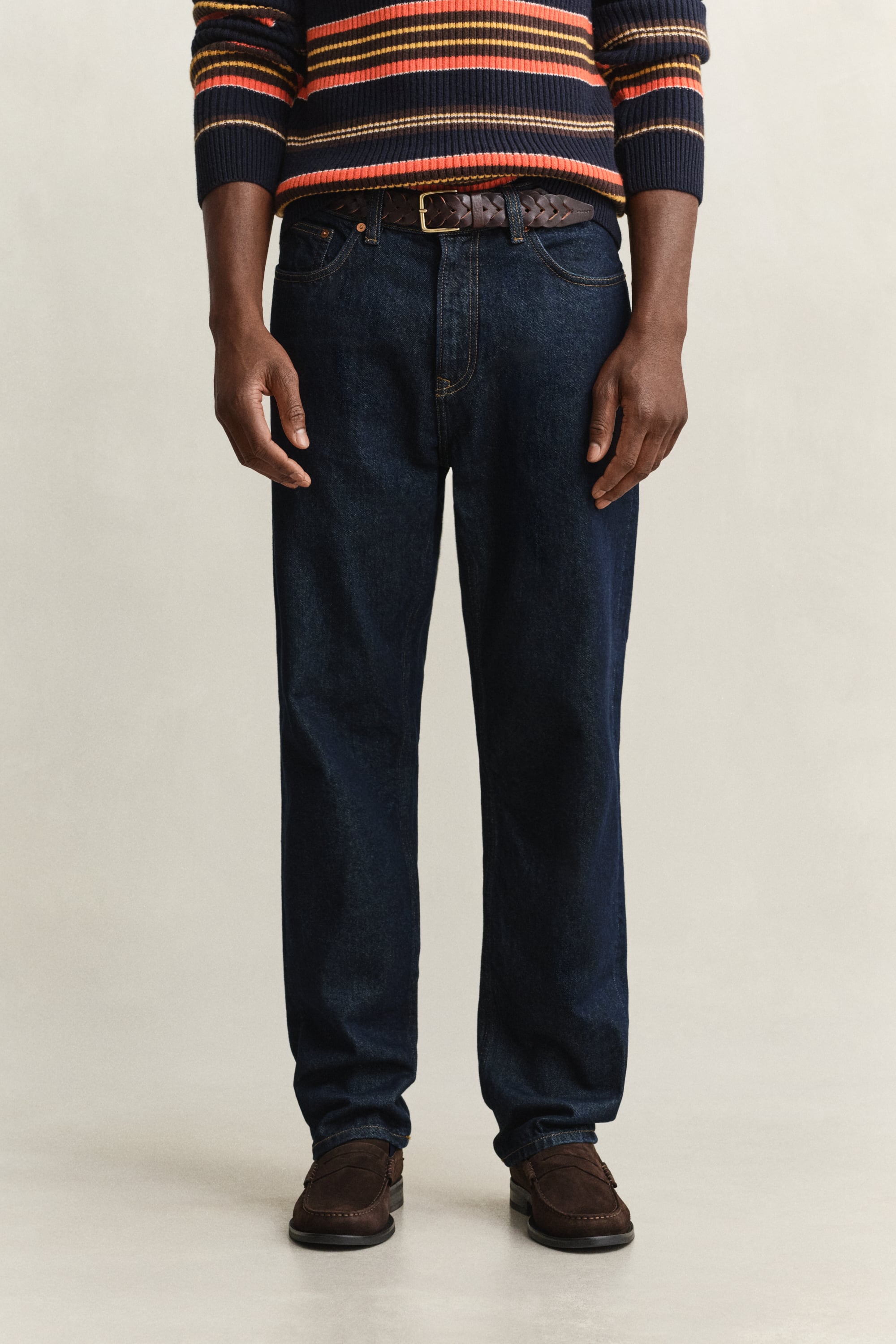 Gant Men's Navy Straight Fit Jeans (34/34) Dark Blue