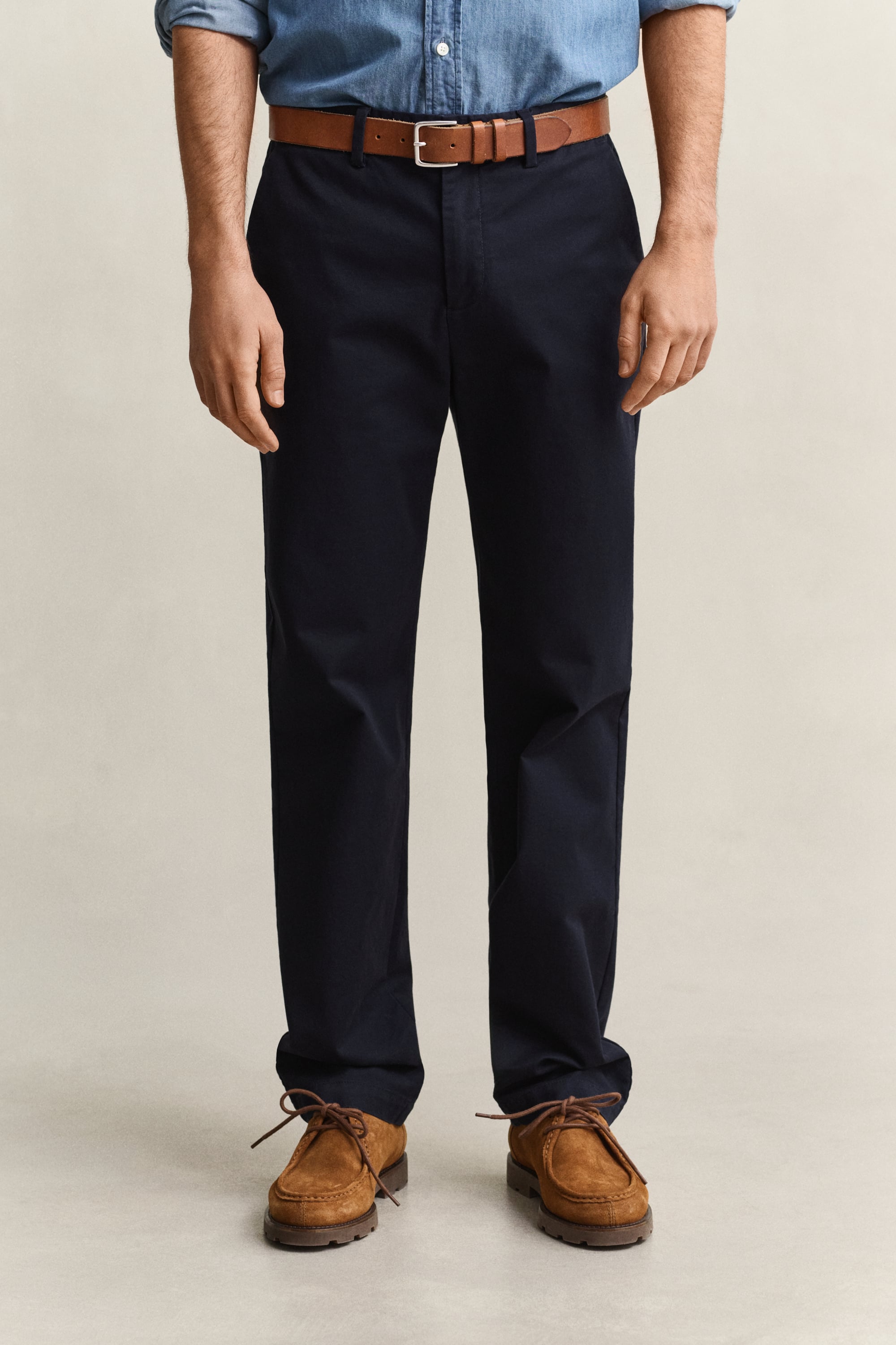 Gant Men's Navy Regular Fit Smart Chinos (34/34) Evening Blue