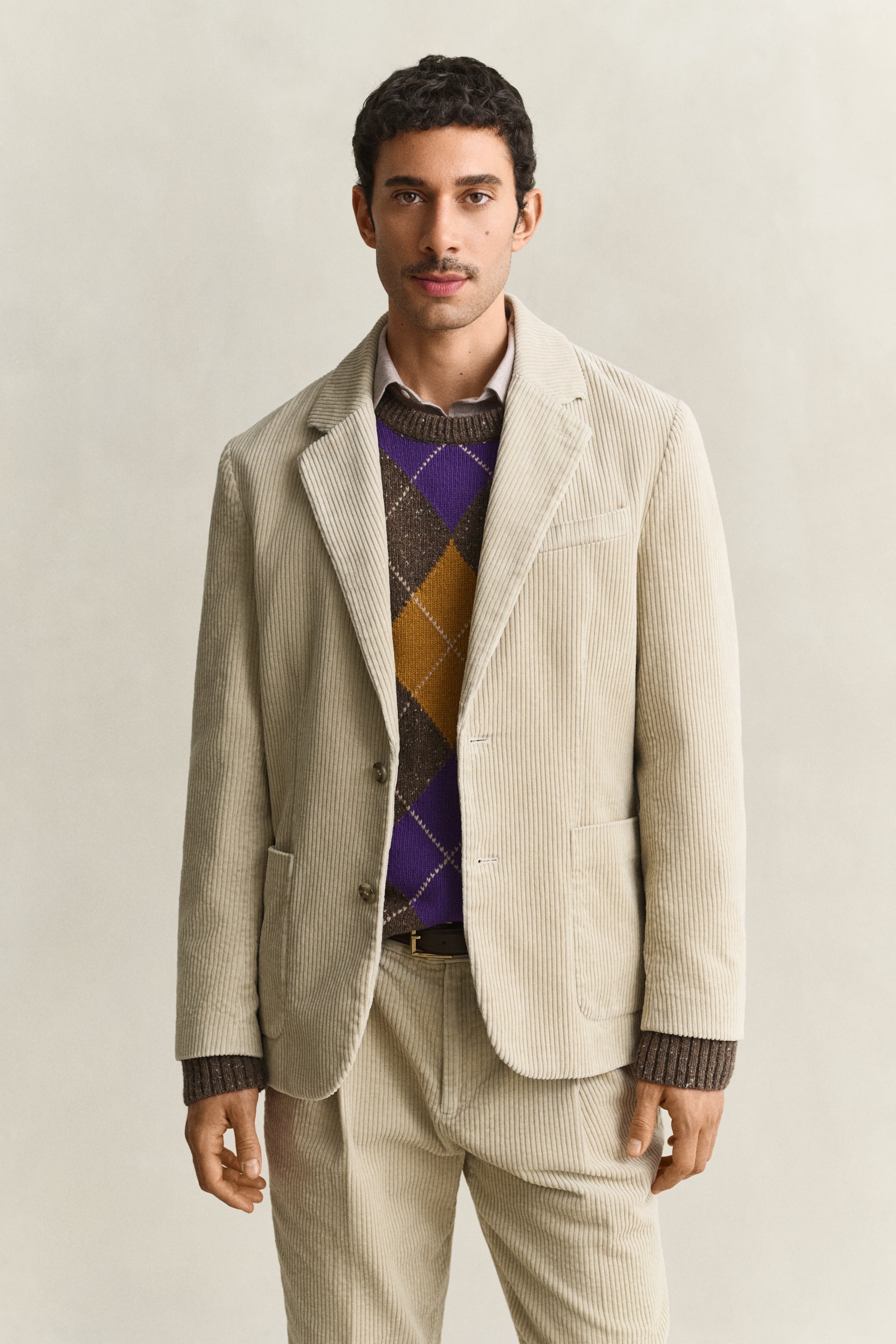 Corduroy Suit Jacket BROWN