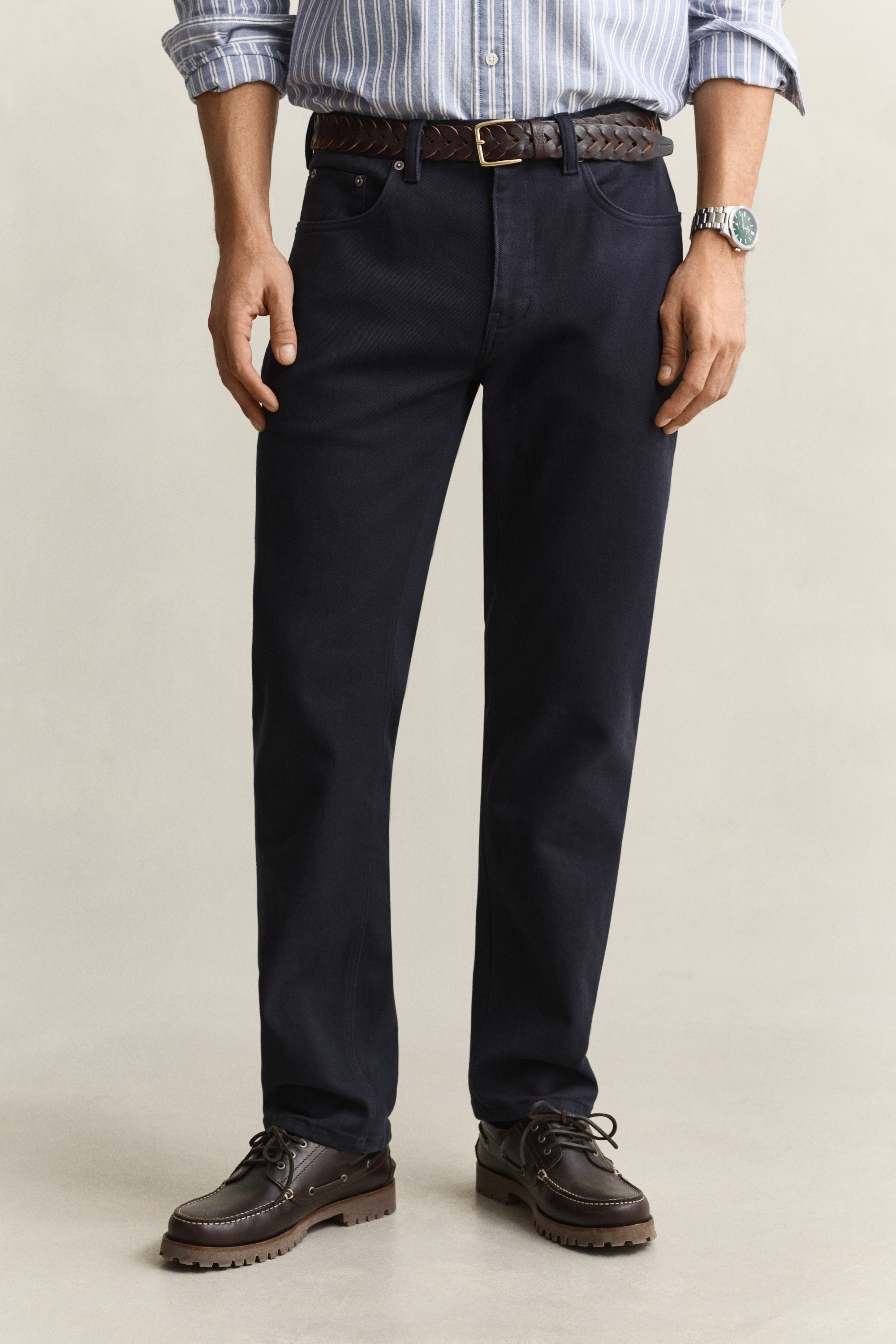 Gant Men's Navy Regular Fit Twill Jeans (42/32) Evening Blue