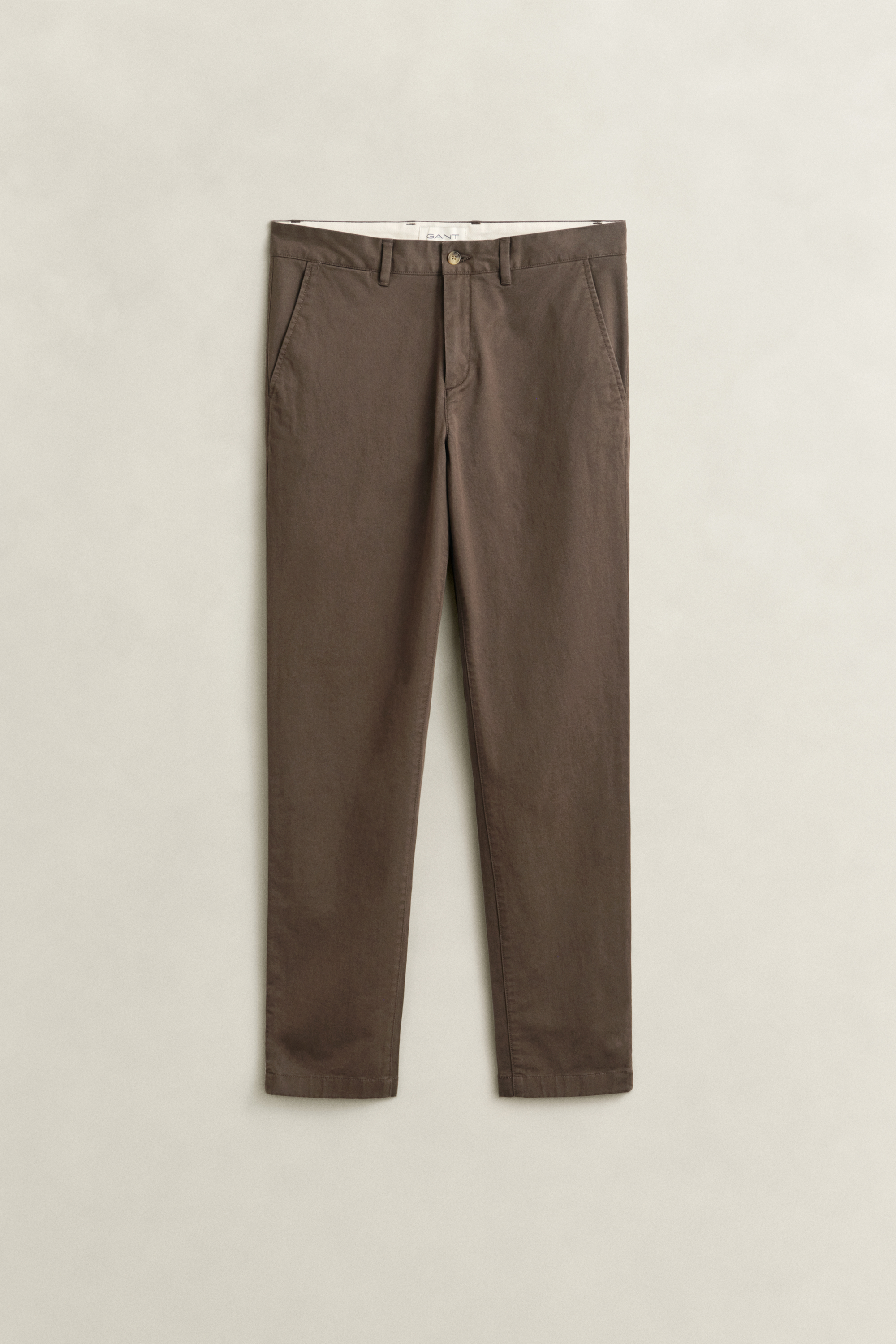 Gant Men's Shadow Brown Slim Fit Classic Chinos (42/32)