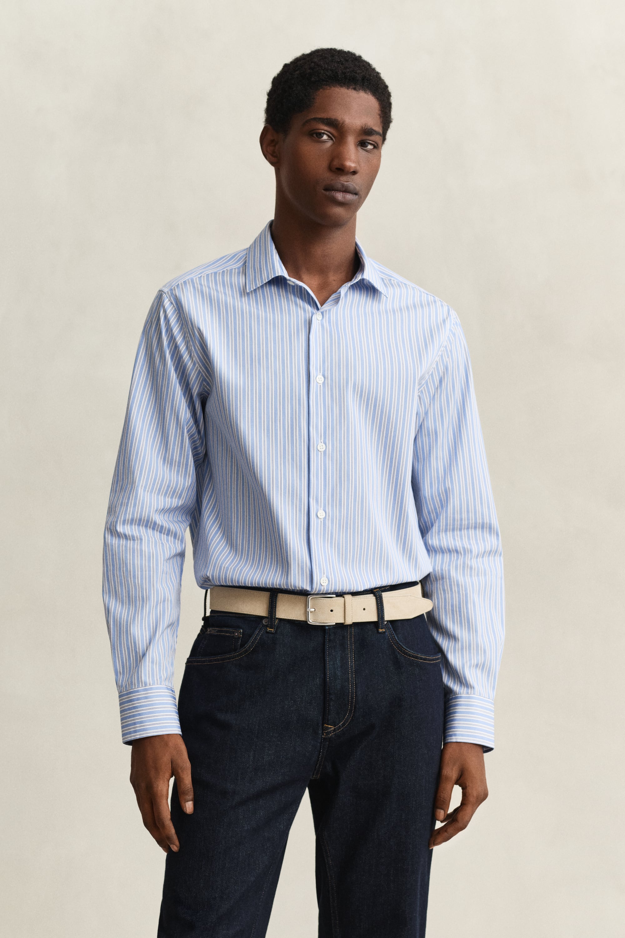 Gant Men's Blue Poplin Dress Shirt (Xxl) Perfect