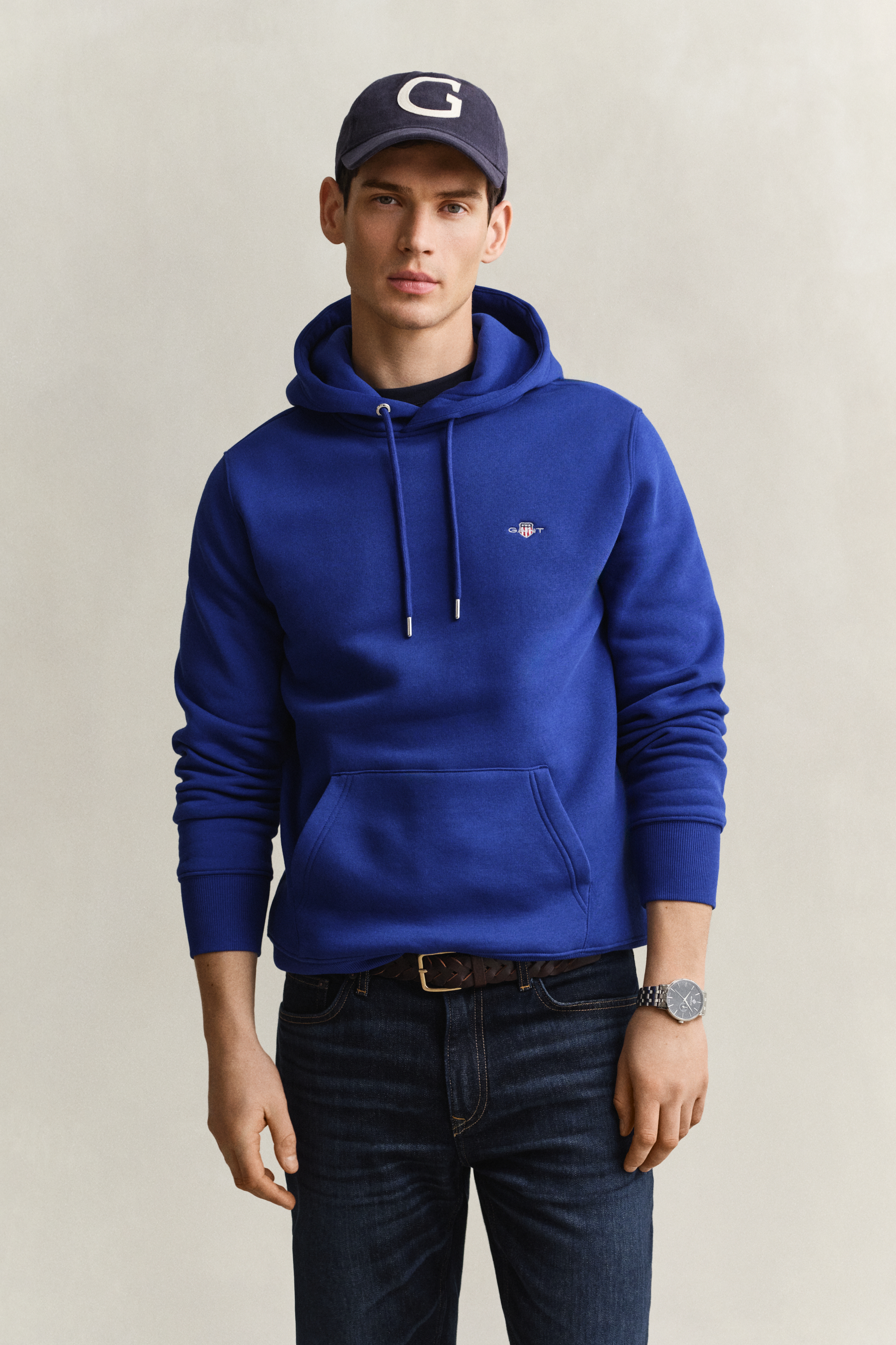 Gant Men's Crisp Blue Shield Hoodie (Xxxl)