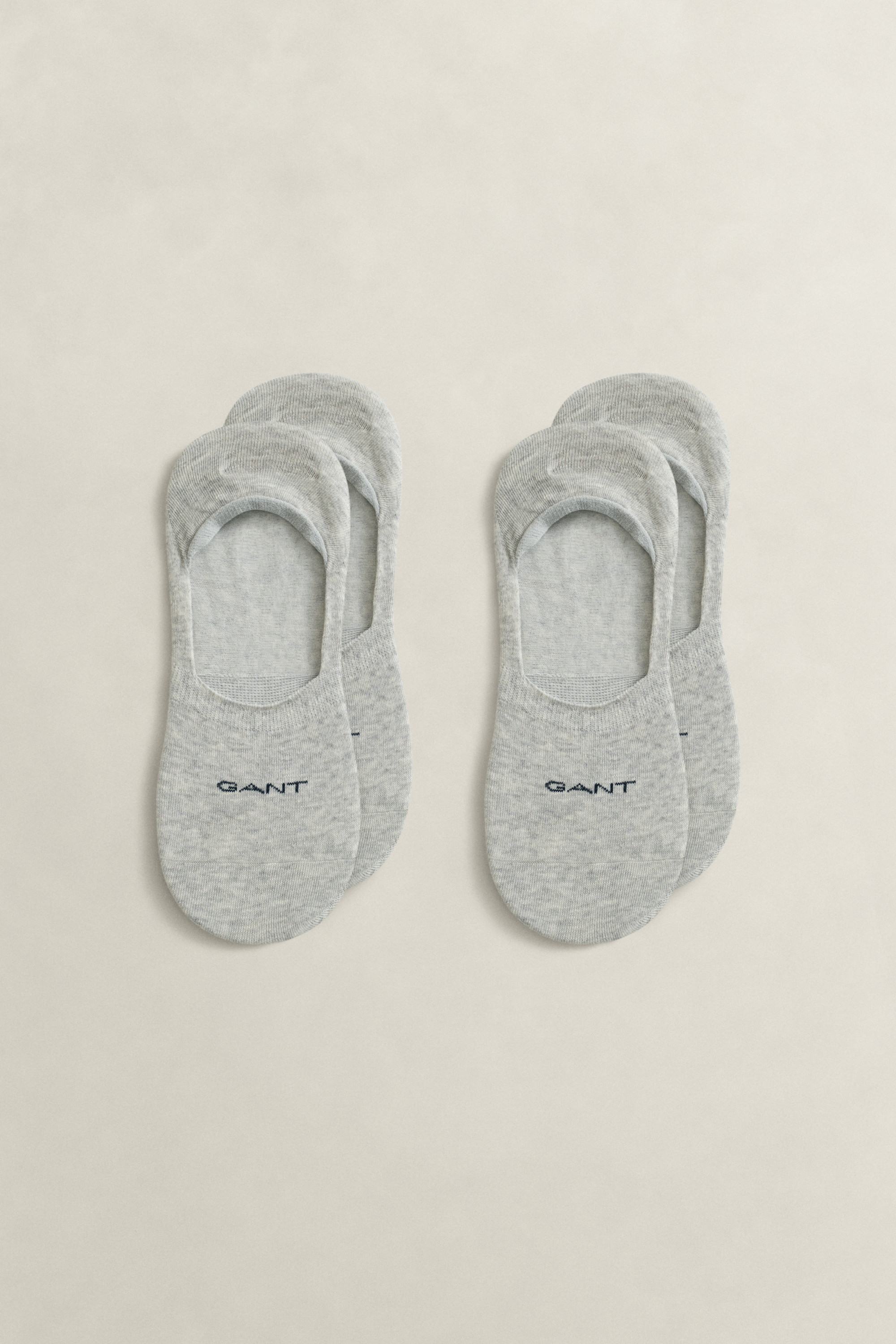 Gant Men's Light Grey 2-Pack Invisible Socks (43-45) Melange
