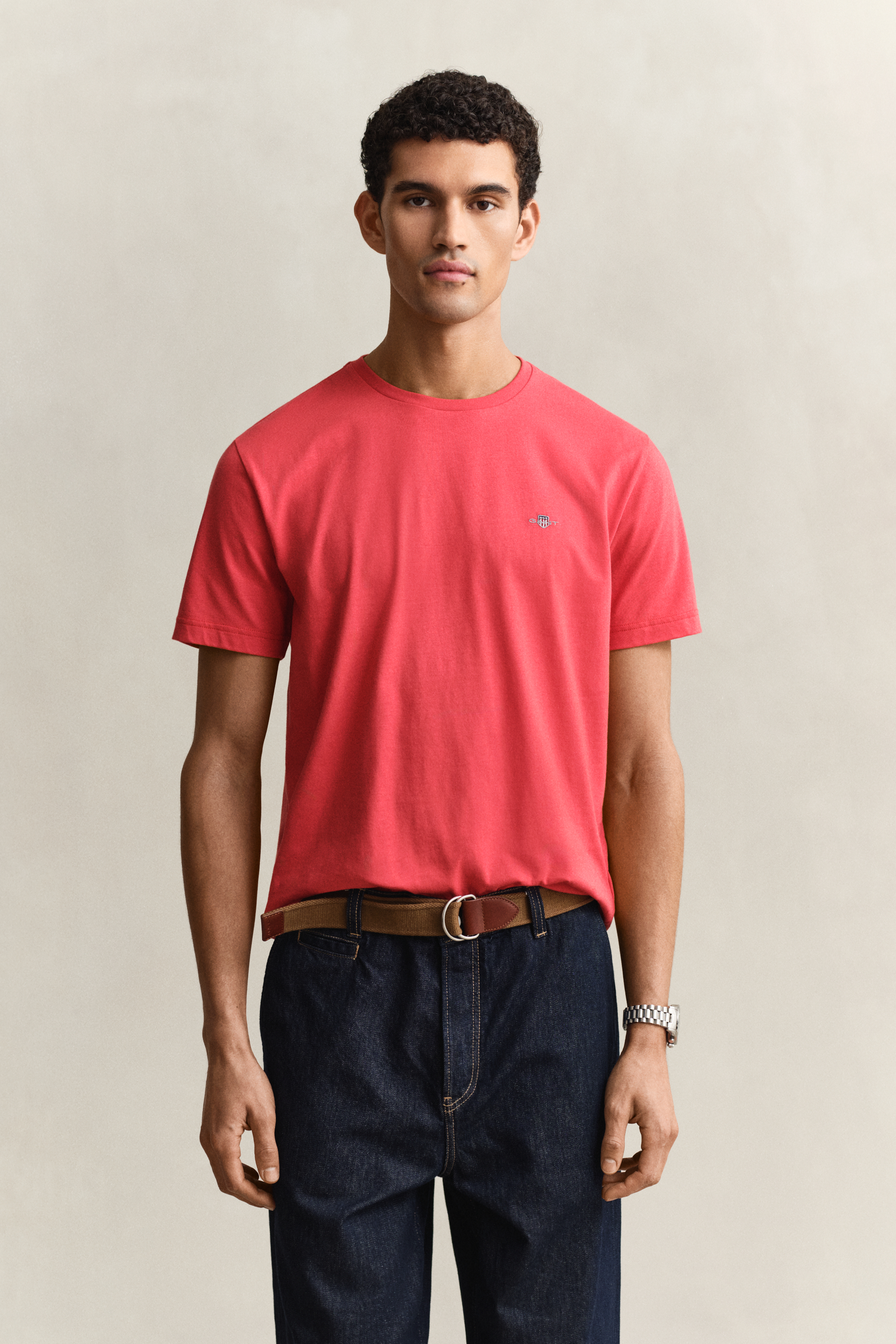 Gant Men's Rose Red Regular Fit Shield T-Shirt (Xxxl)