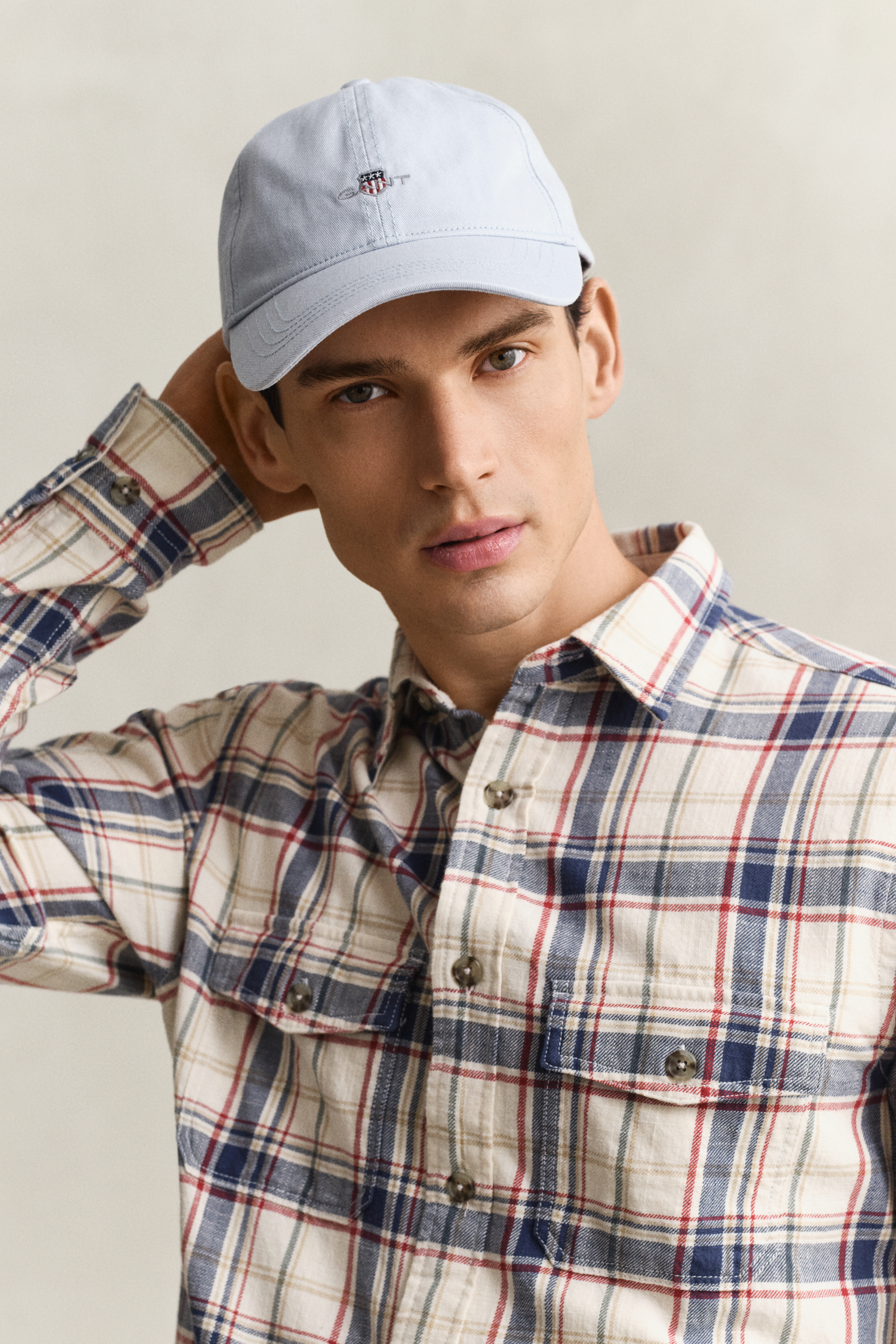 Gant Men's Muted Blue Shield Cotton Twill Cap (One Size)
