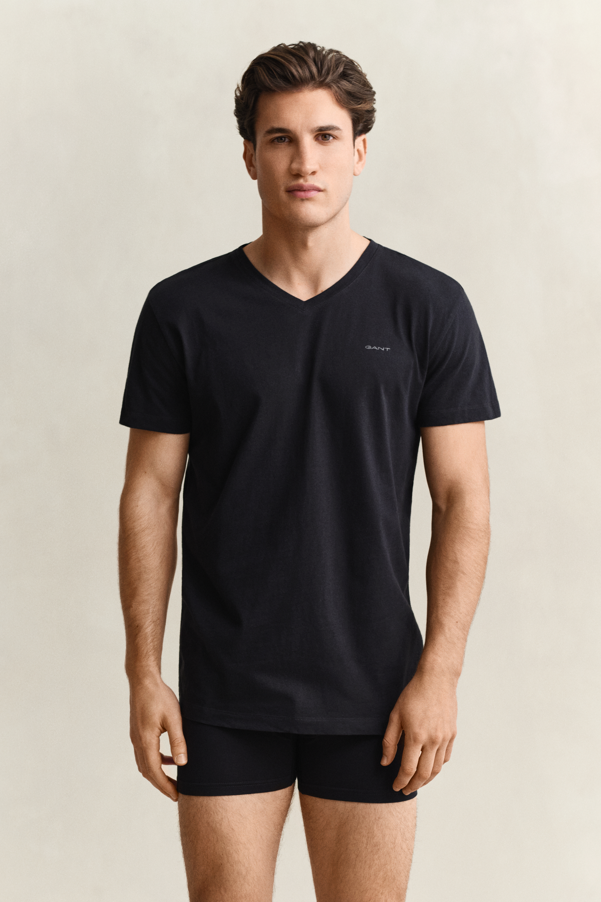 Gant Men's Black 2-Pack V-Neck T-Shirts (Xl)