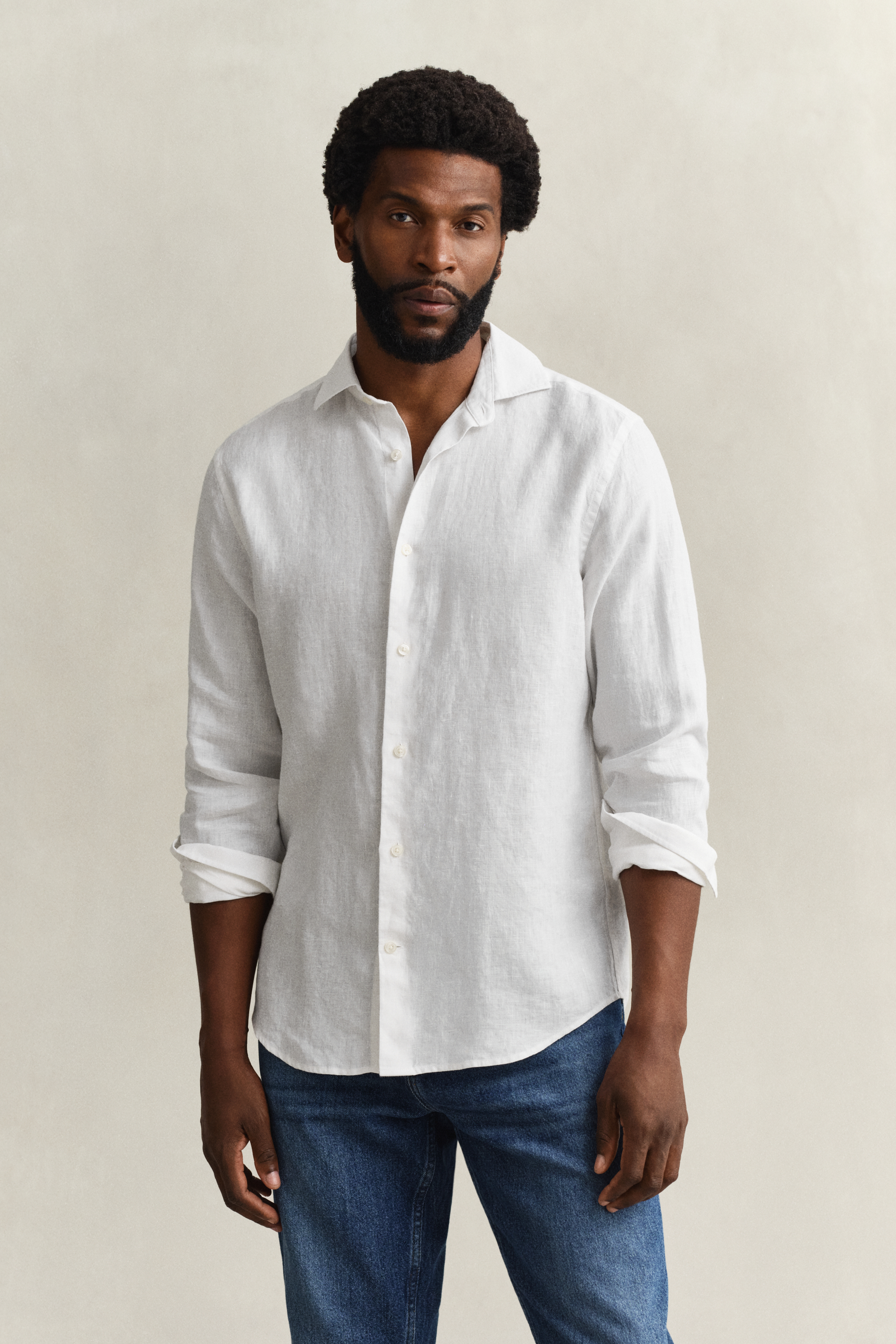 Gant Men's White Linen Shirt (Xxl)