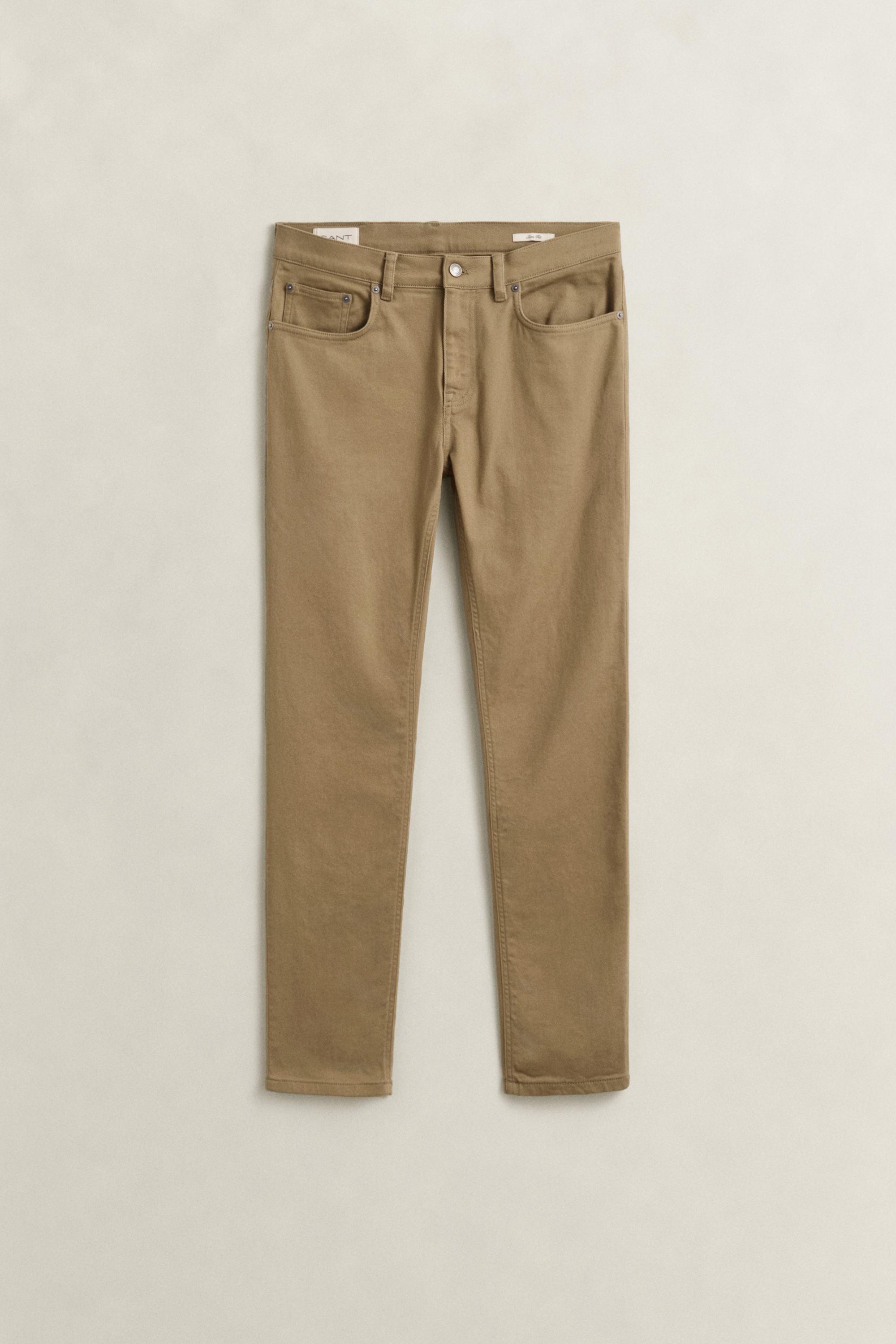 Gant Men's Beige Slim Fit Twill Jeans (42/32) Light Taupe