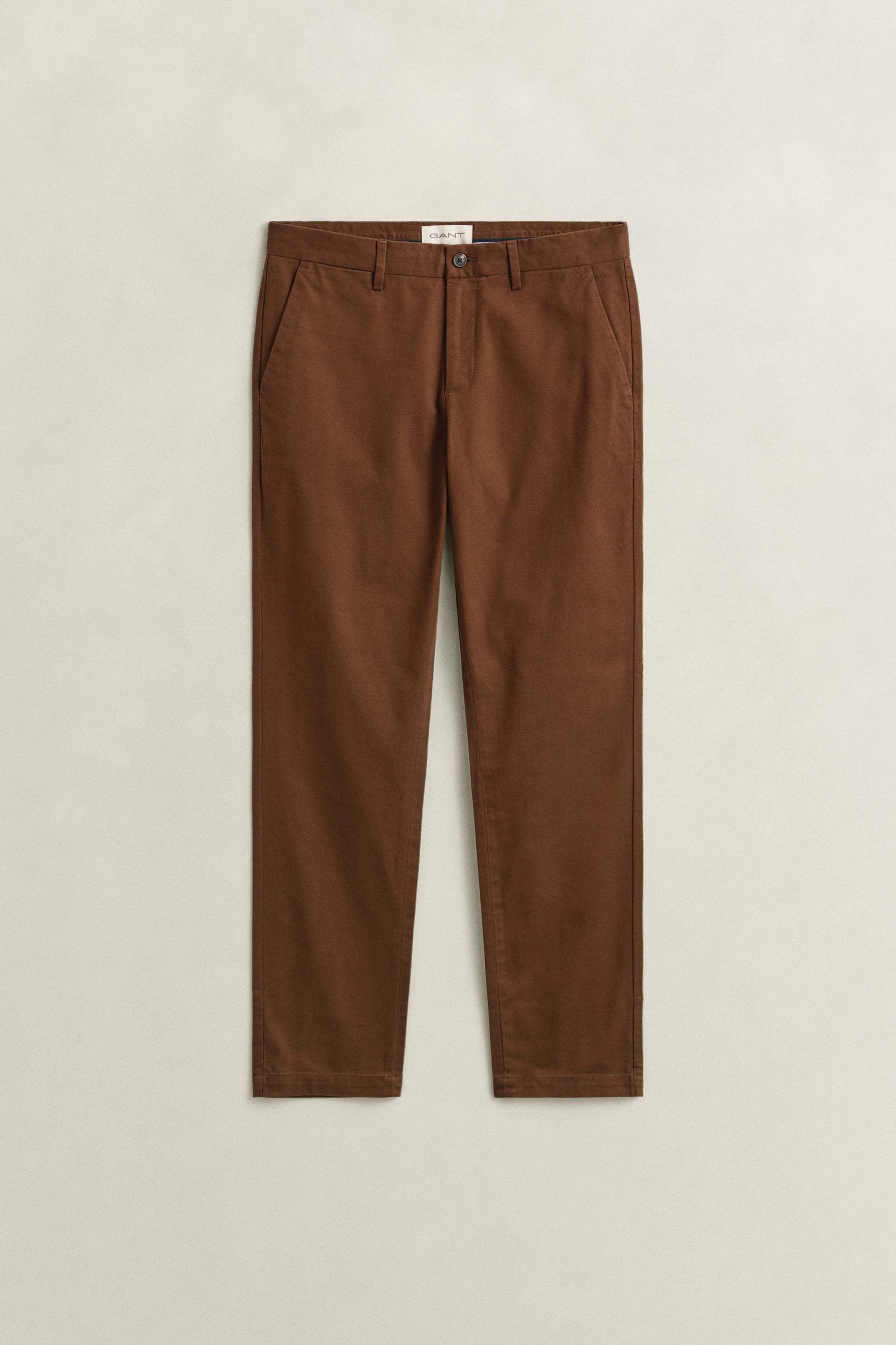 Gant Men's Brown Slim Fit Smart Chinos (32/36) Mahogany