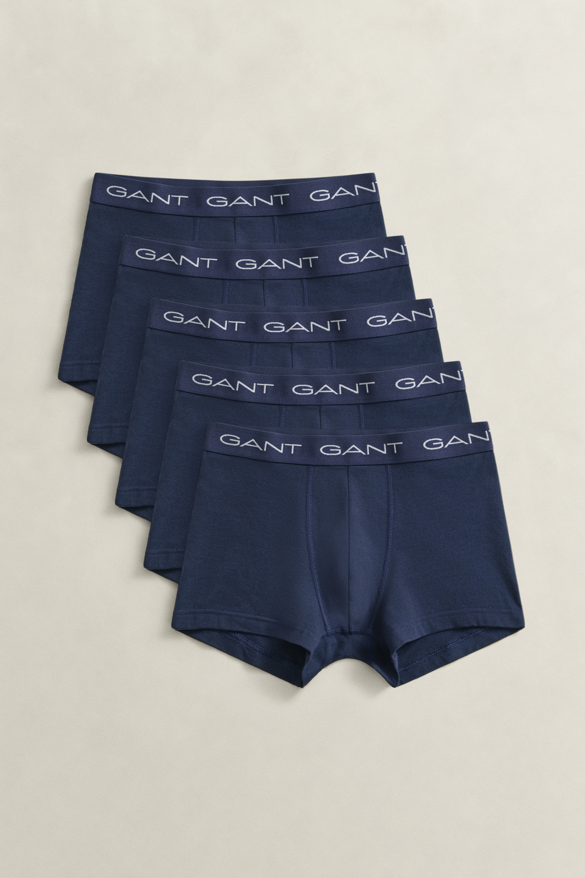 Gant Men's Navy 5-Pack Trunks (Xxxl) Marine