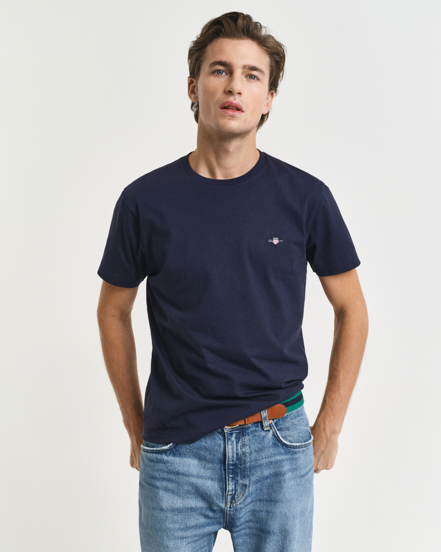 Gant Men's Navy Slim Fit Shield T-Shirt (Xl) Evening Blue