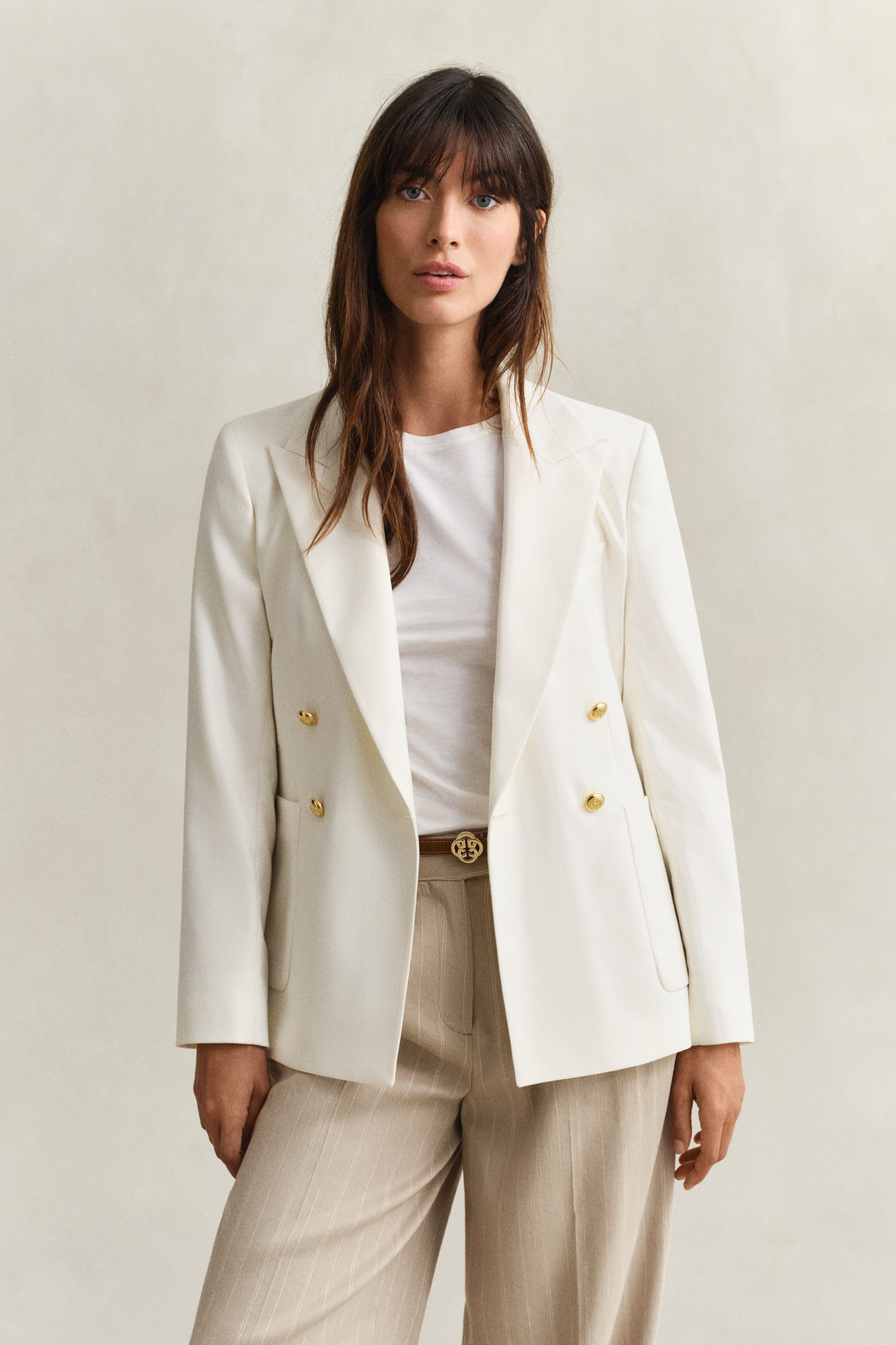 Gant Women's White Club Blazer (40) Cream