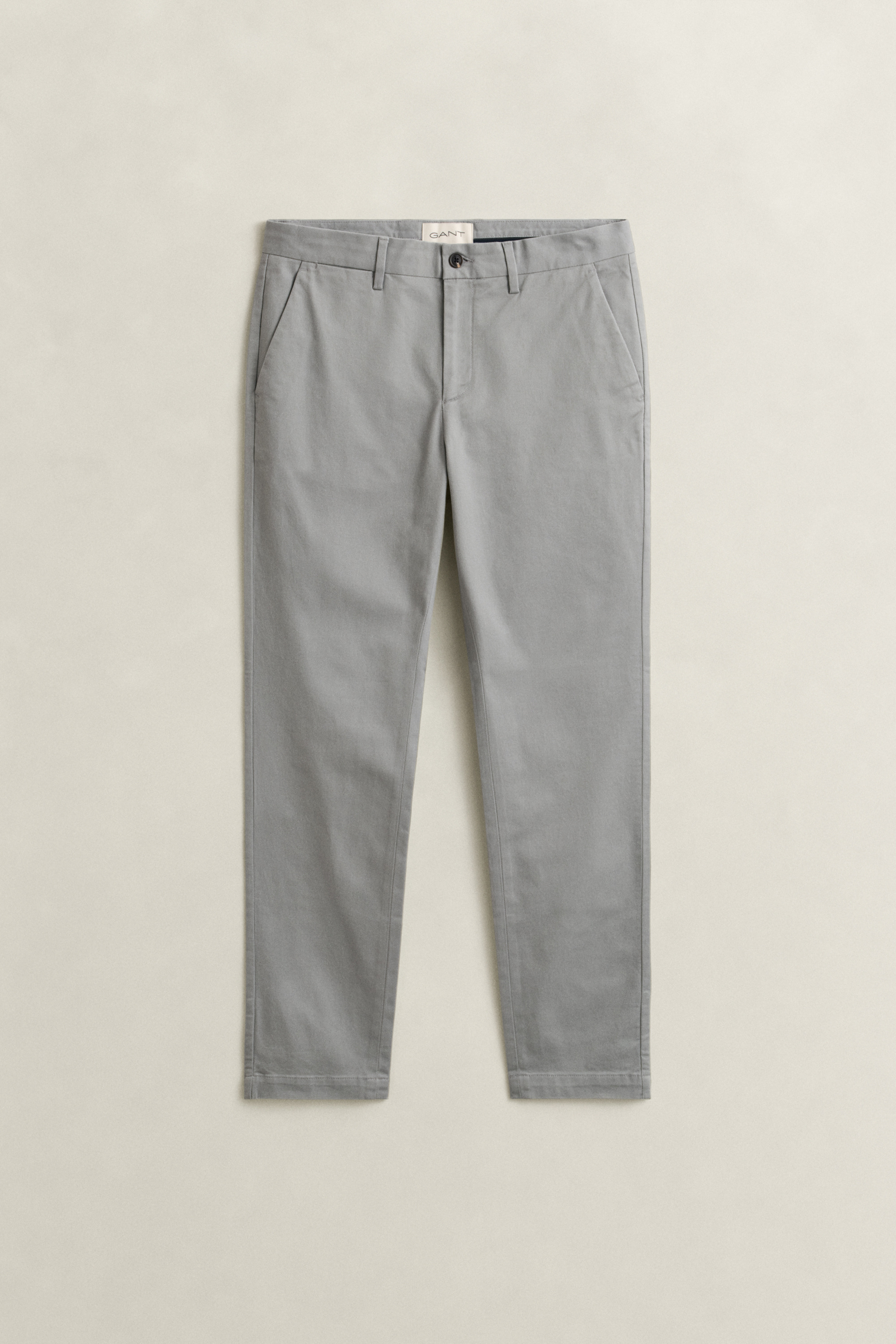 Gant Men's Pewter Grey Slim Fit Smart Chinos (32/36)