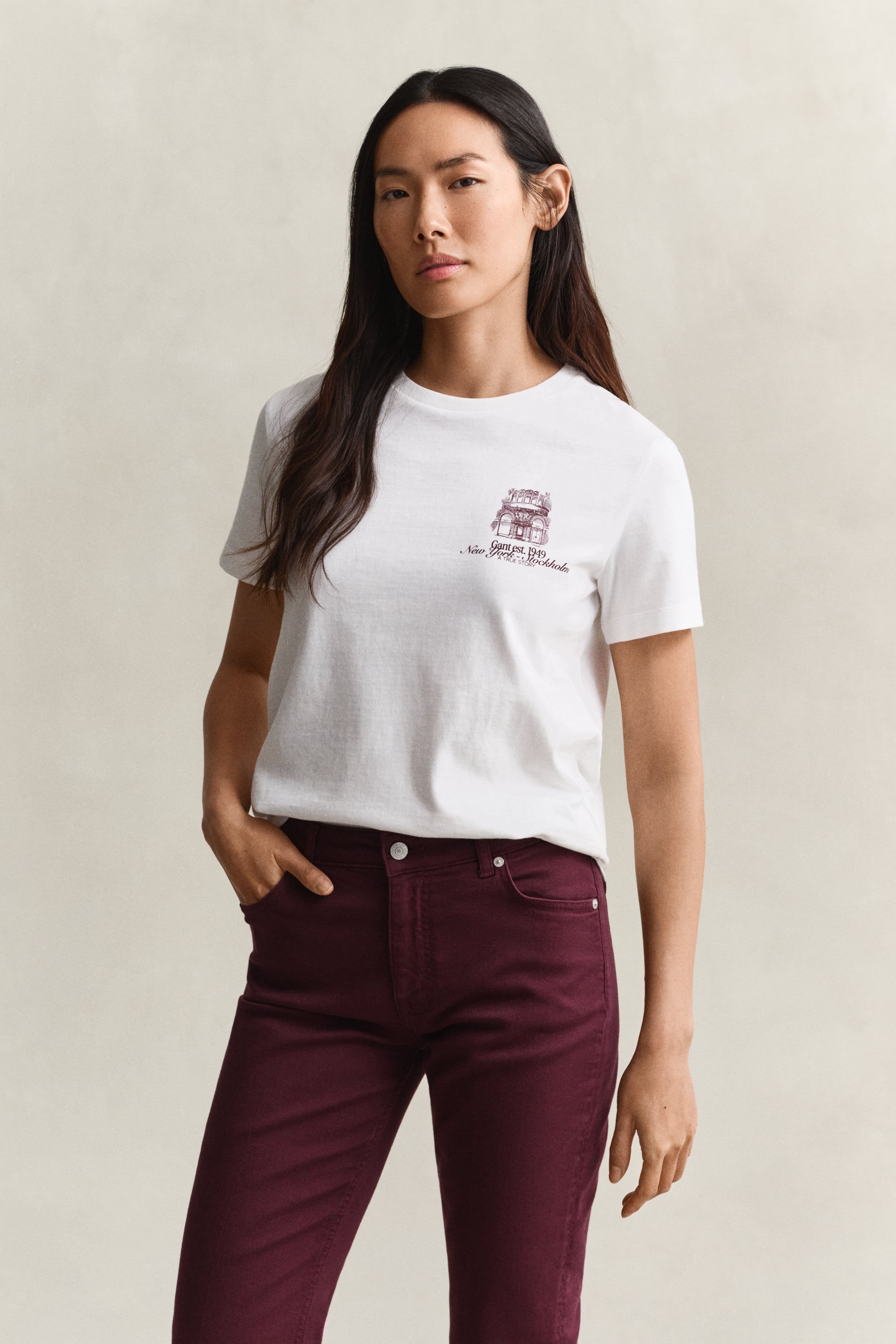 Gant Graphic T-shirt In White