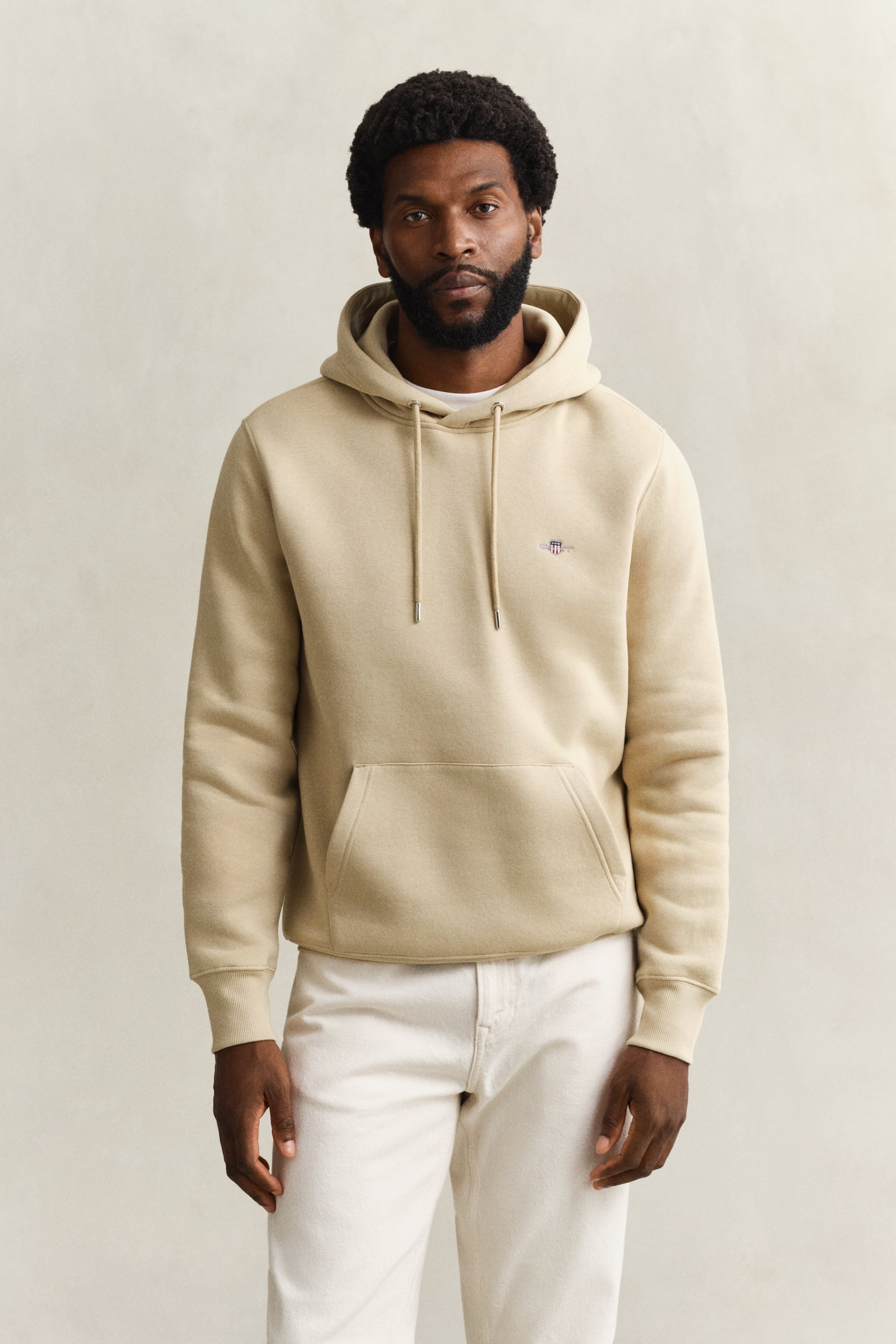 Gant Men's Oat Beige Shield Hoodie (Xxxl)
