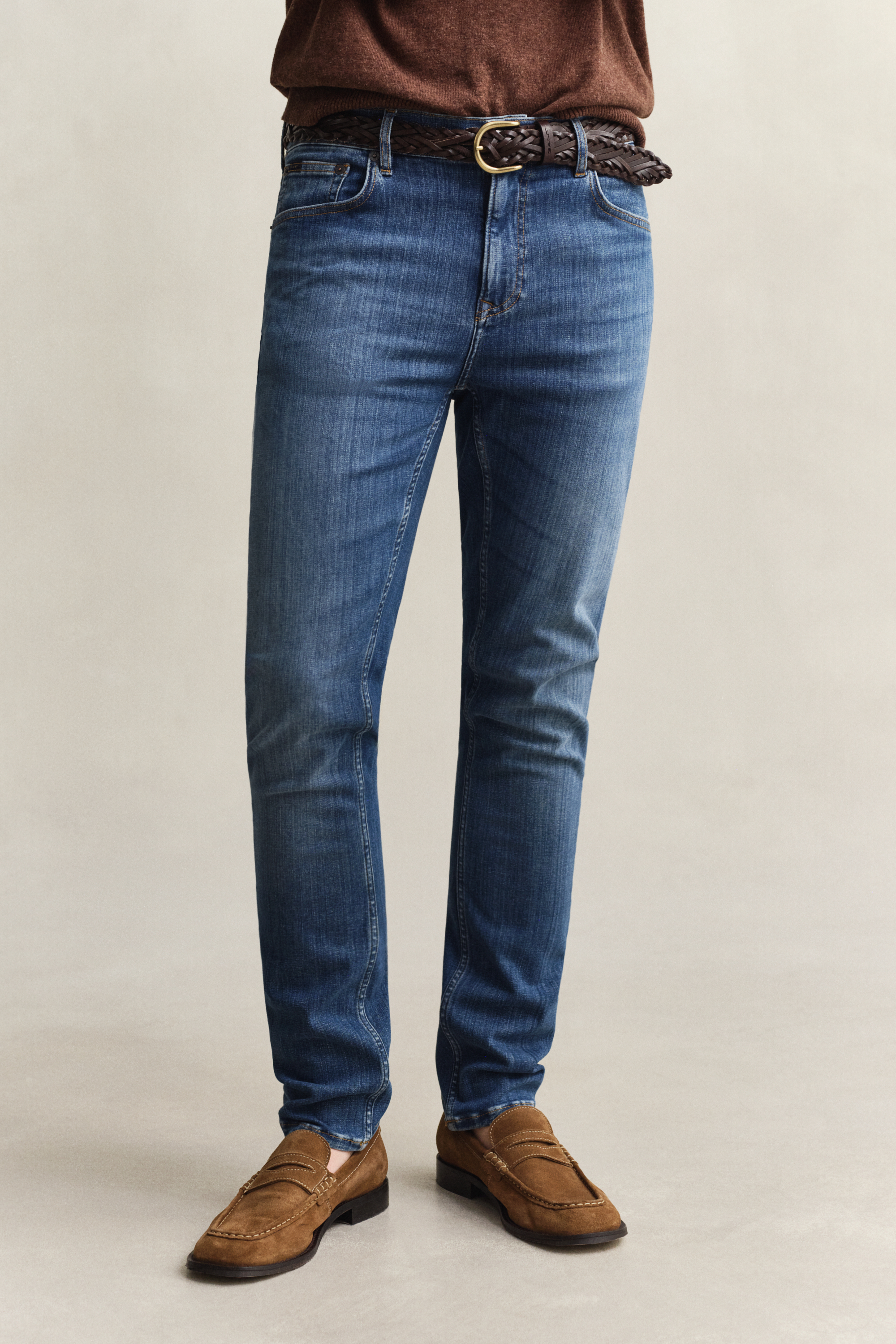 Gant Men's Blue Extra Slim Active Recover Jeans (31/32) Mid Broken In