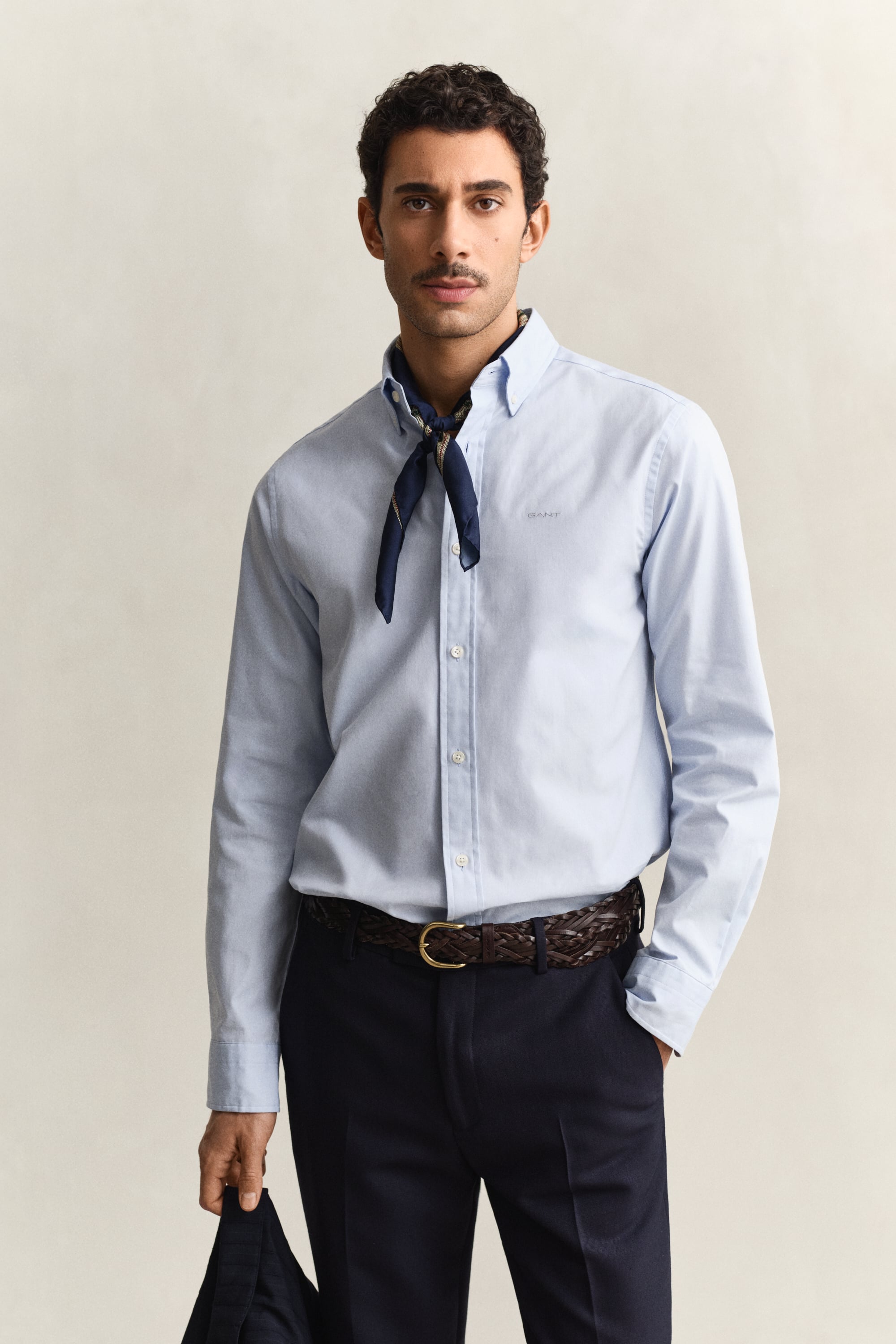 Gant Men's Light Blue Pinpoint Oxford Shirt (L)