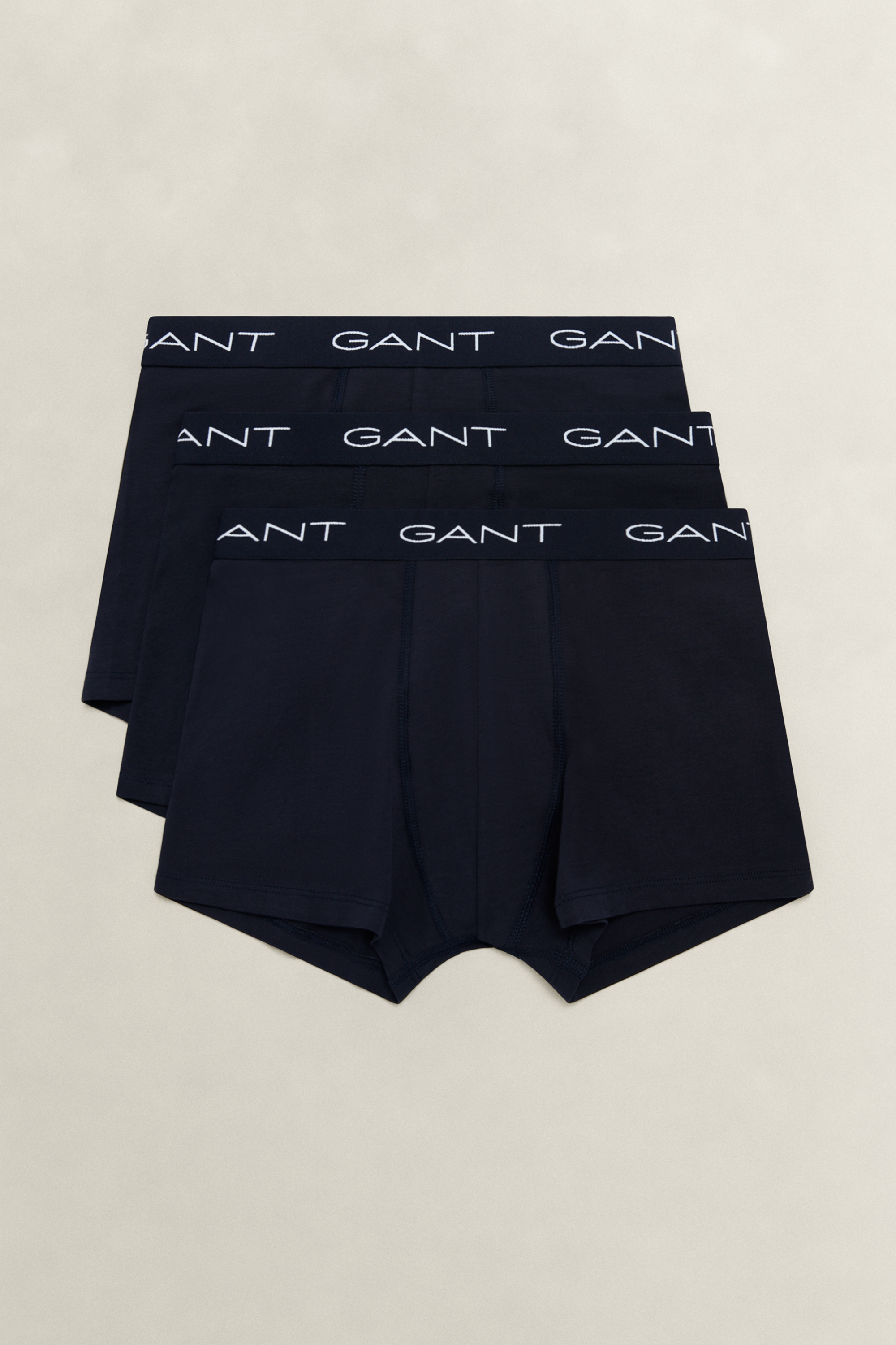 Gant Men's Navy Teens Teen Boys 3-Pack Boxer Briefs (134/140) Evening Blue