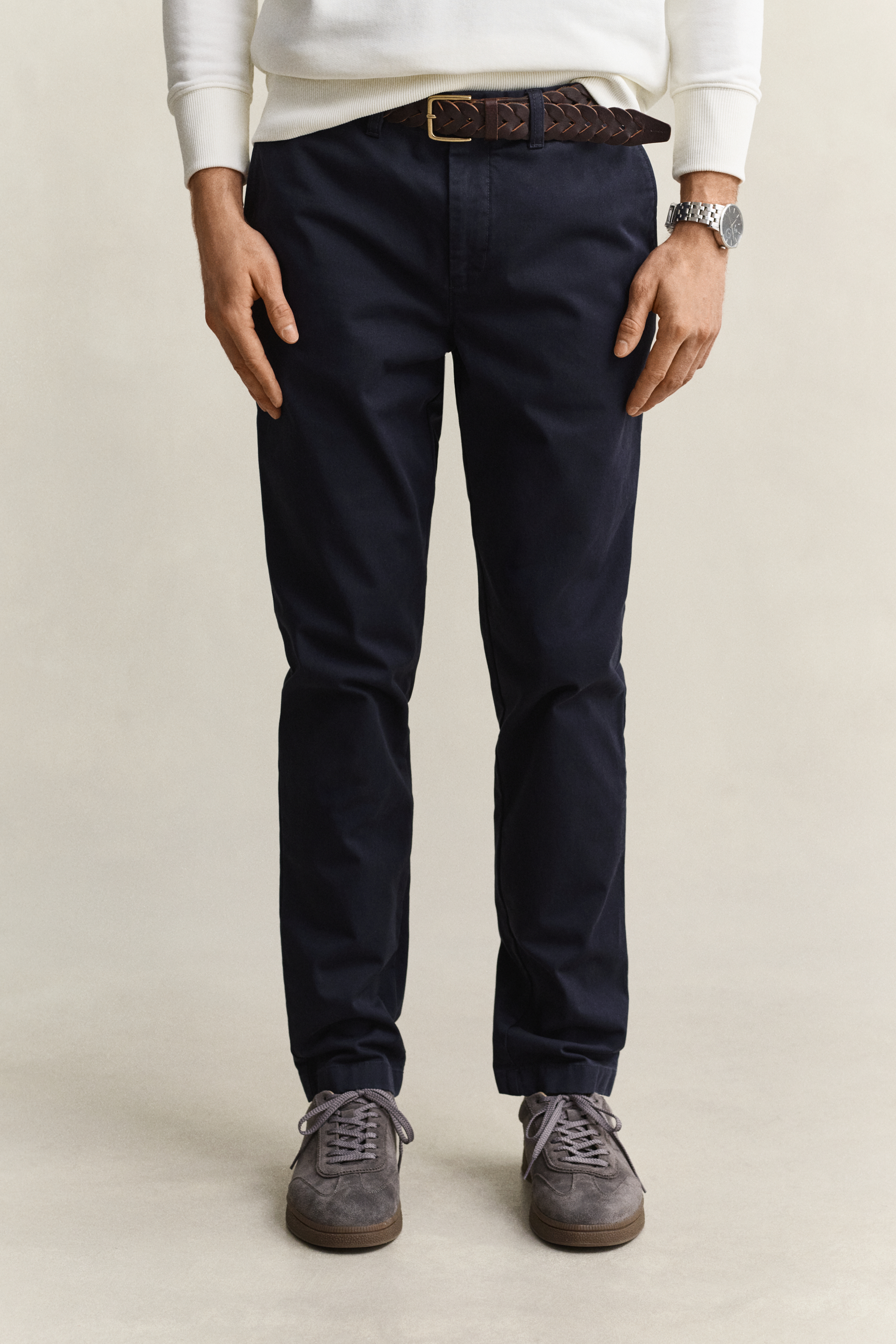 Gant Men's Navy Slim Fit Comfort Chinos (42/32) Evening Blue