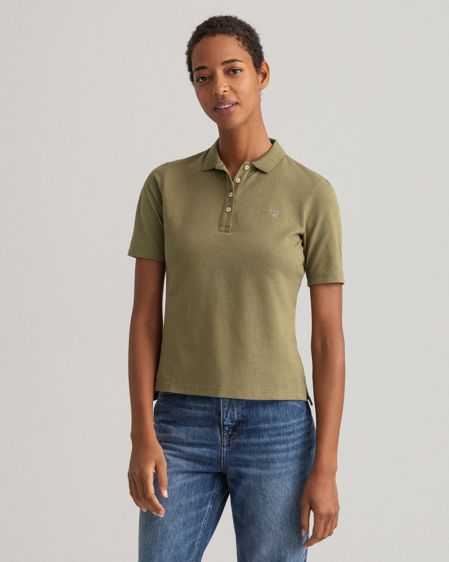 割引クーポン毎日配布中 アティピコ メンズ ポロシャツ トップス Polo shirt Military green メンズファッション 