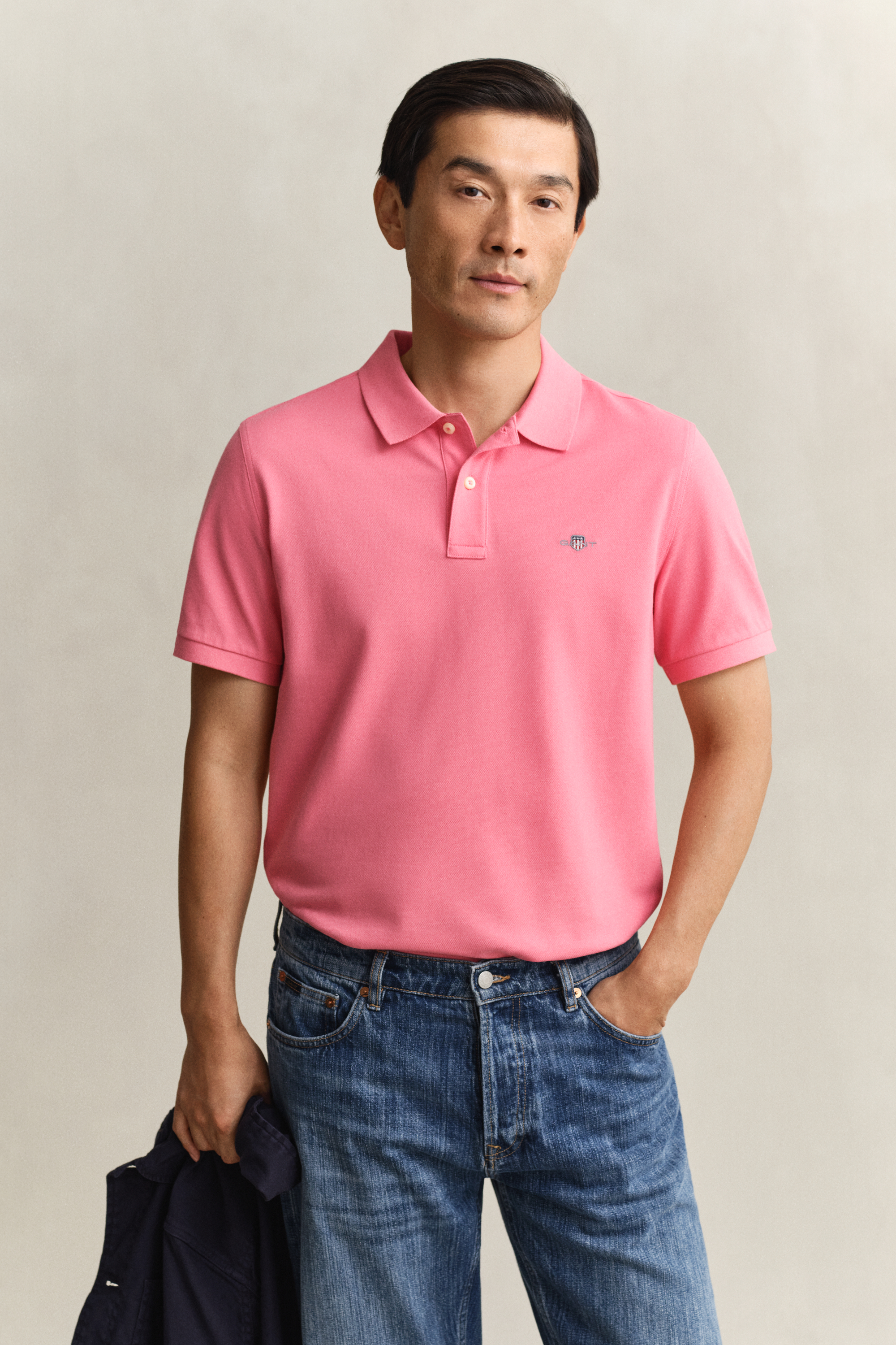 Gant Men's Rose Pink Regular Fit Polo Shirt (M)