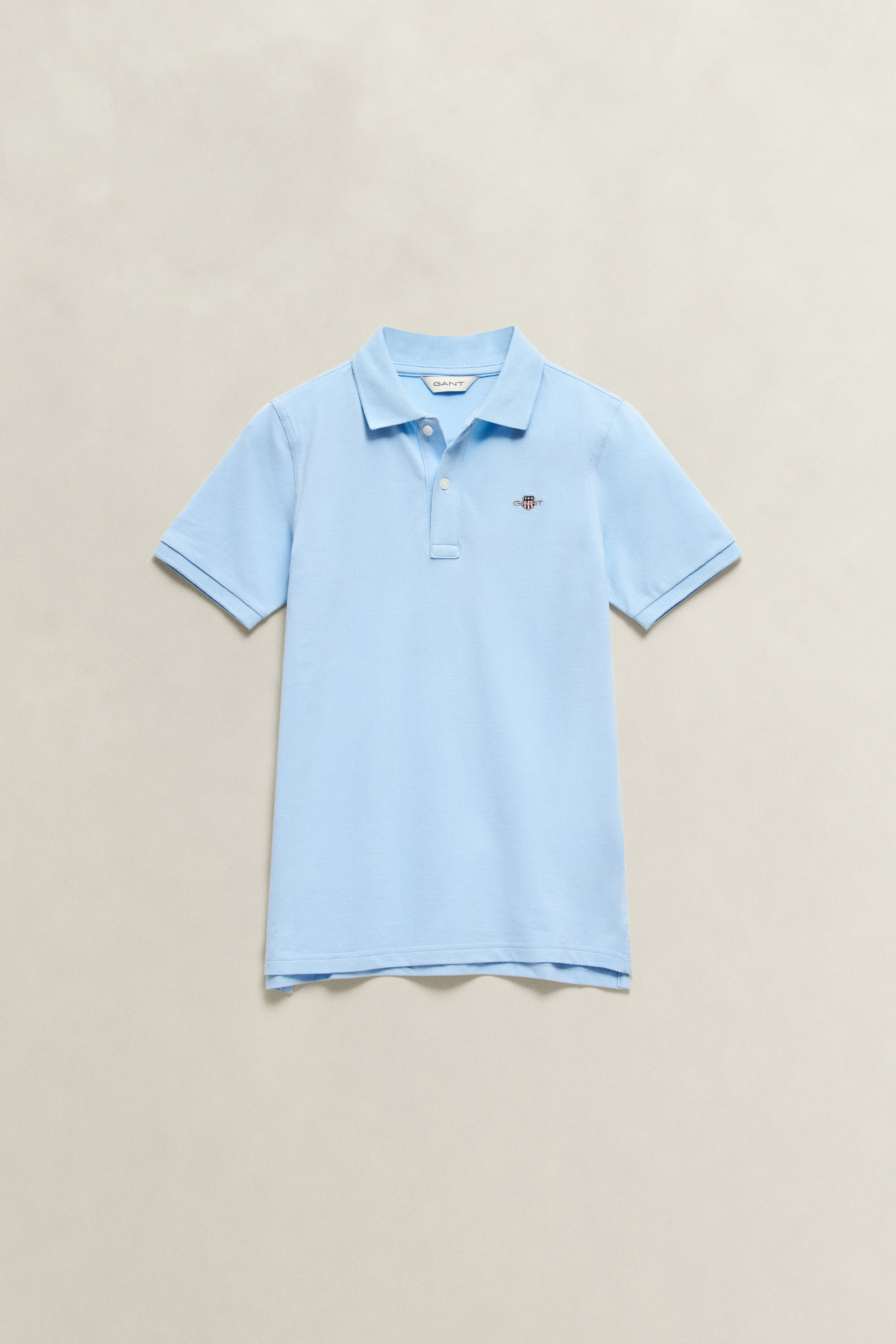 Gant Unisex Sky Blue Teens Shield Piqué Polo Shirt (122/128)