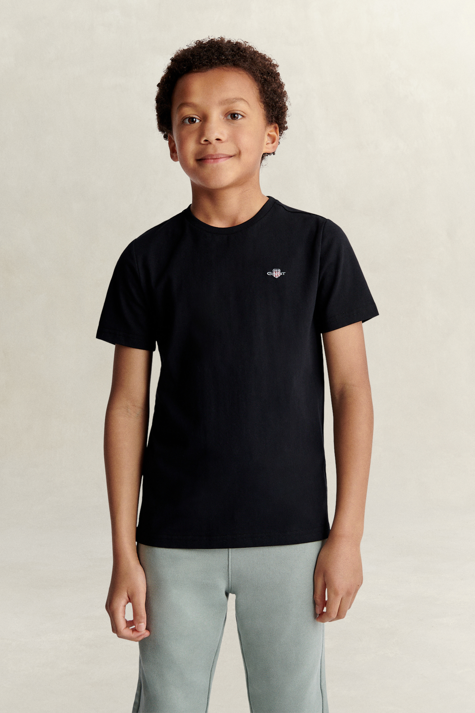 Gant Unisex Black Teens Shield T-Shirt (146)