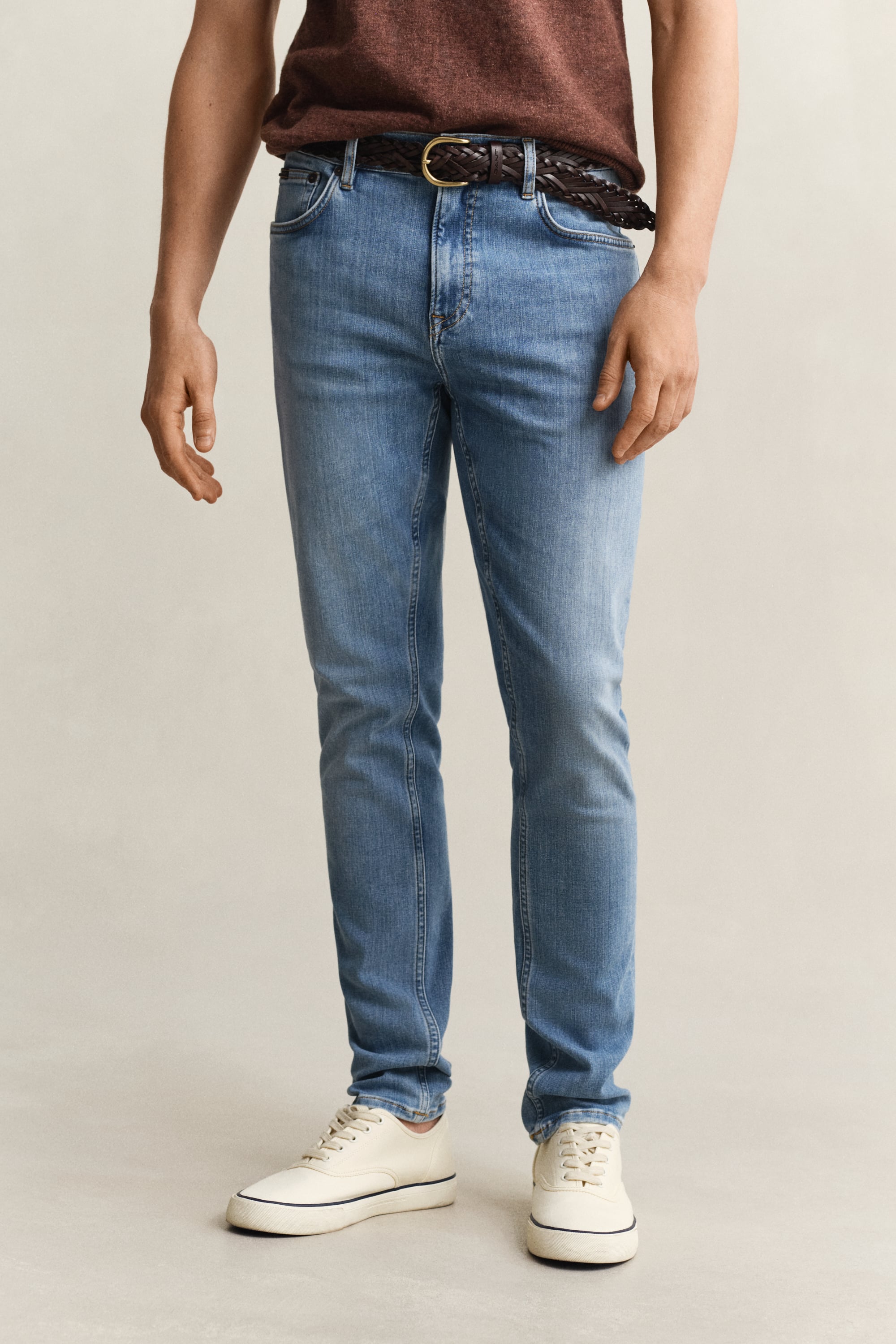 Gant Men's Light Blue Extra Slim Active Recover Jeans (31/32) Semi Worn In