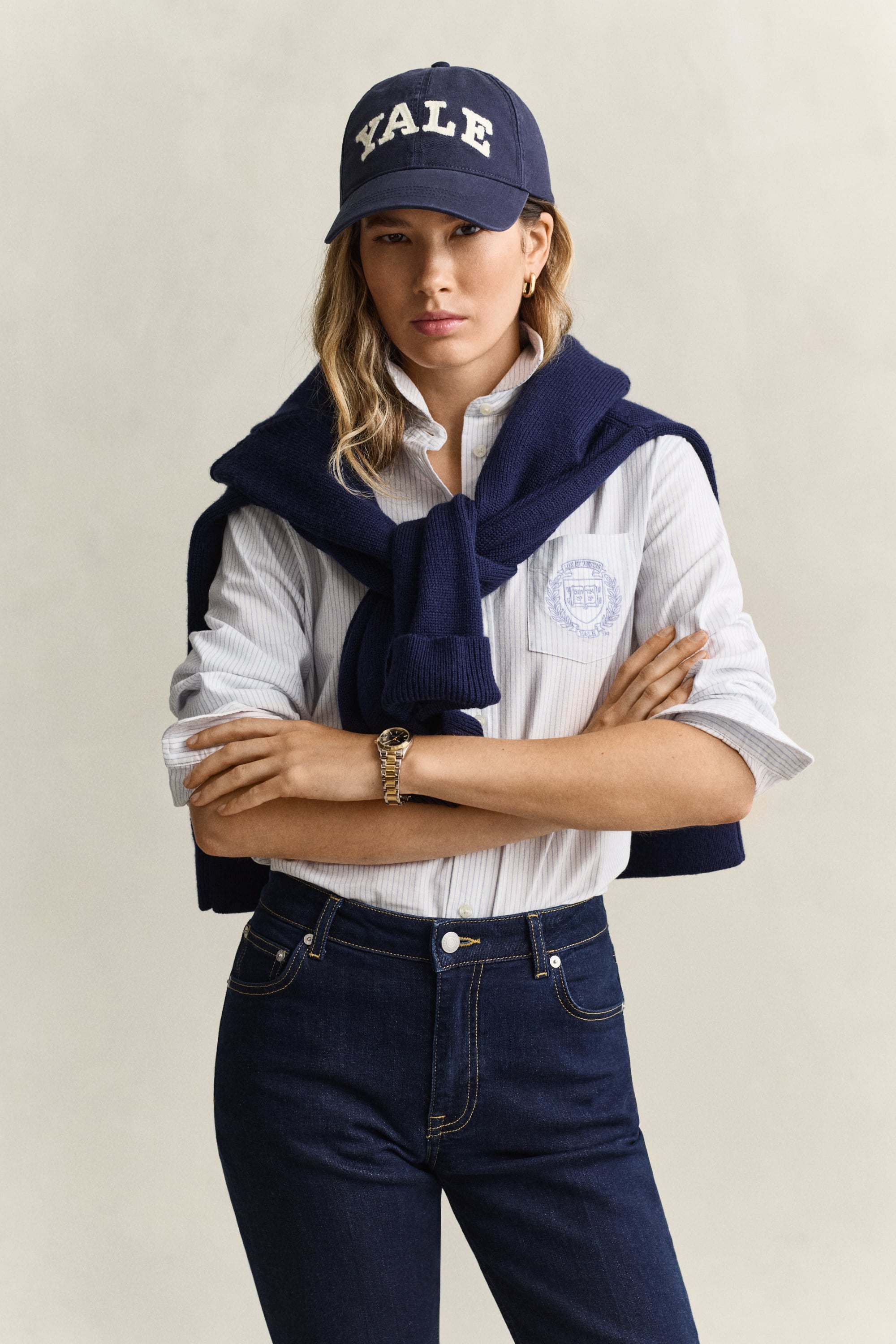 x Yale Striped Oxford Shirt MISTY