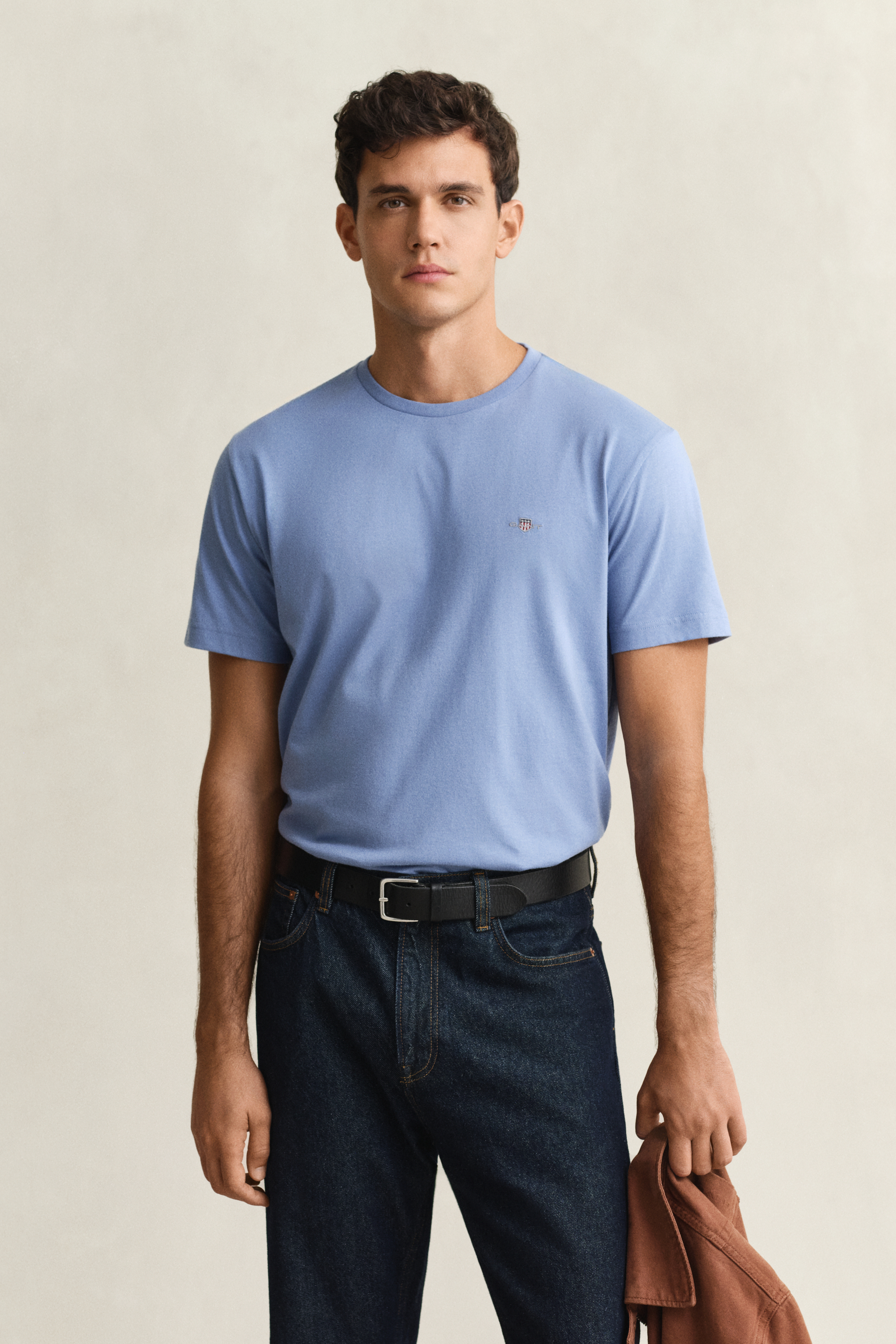 Gant Men's Faded Denim Regular Fit Shield T-Shirt (M)