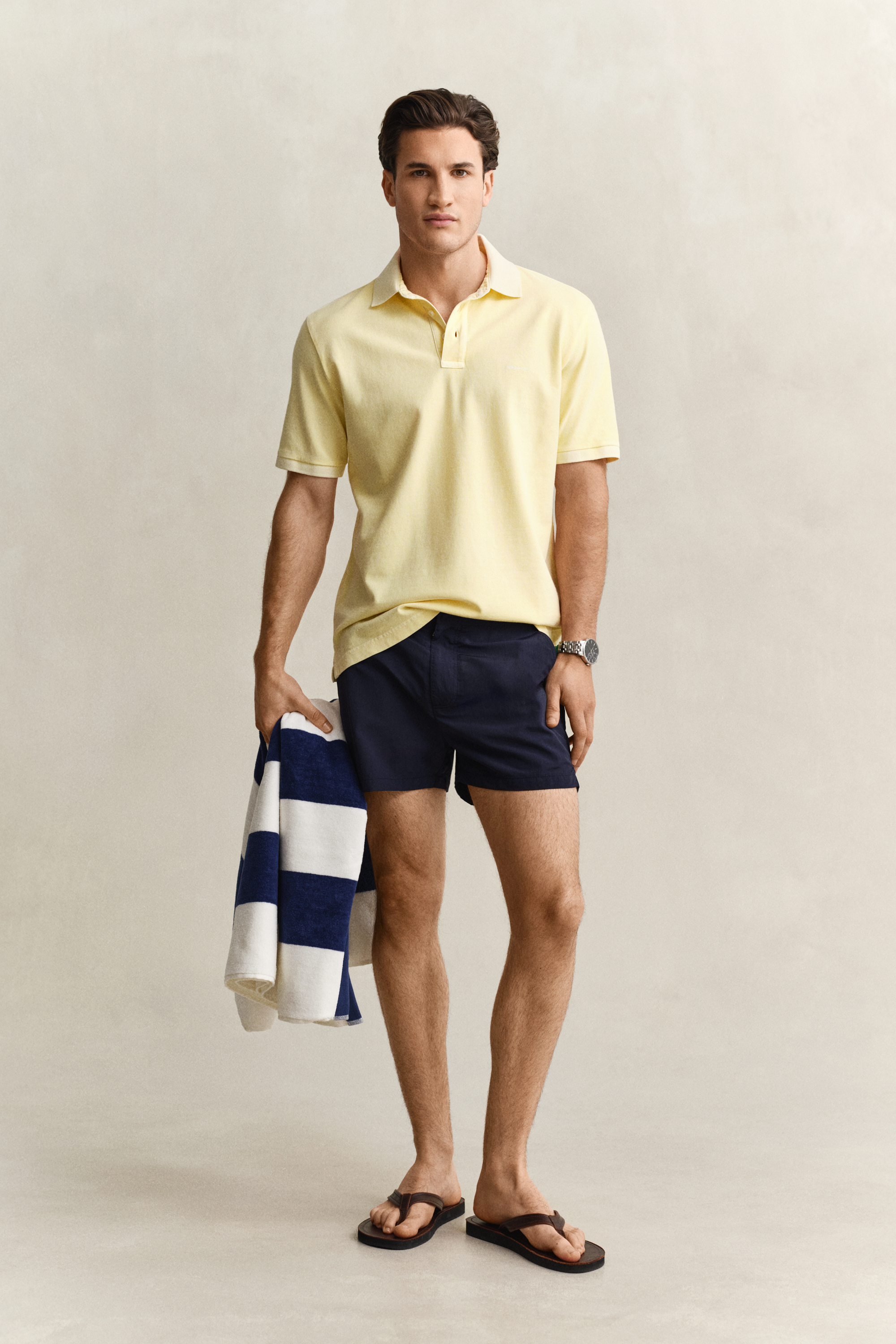Gant Men's Navy Fitted Swim Shorts (S) Marine