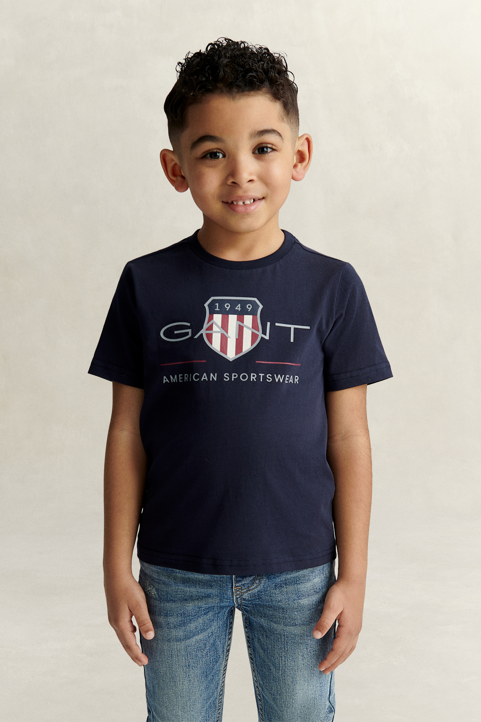 Gant Unisex Kids Navy Kids Archive Shield T-Shirt (122) Evening Blue