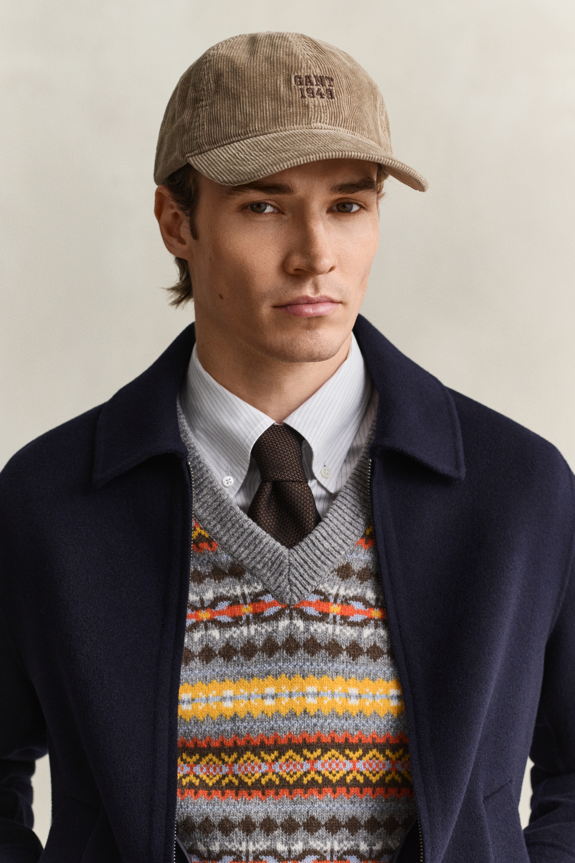 Gant Men's Beige Corduroy Cap (One Size) Light Taupe