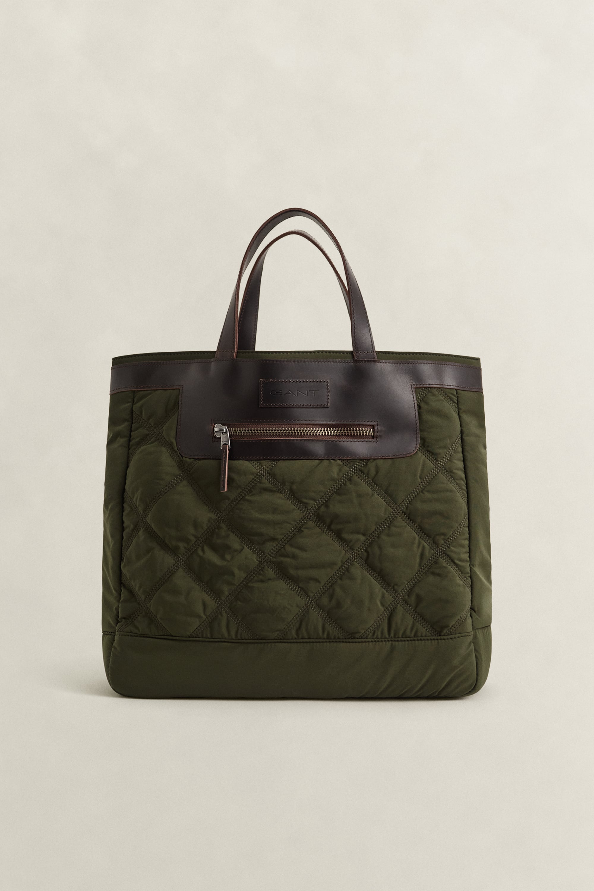 Quilted Tote Bag DARK MOSS