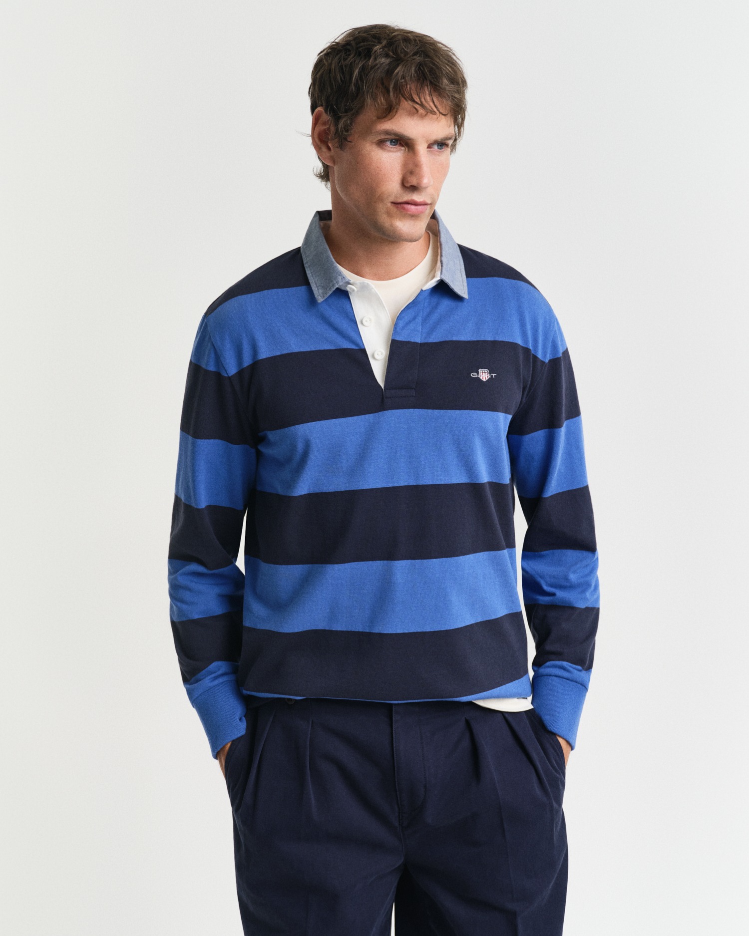Striped Chambray Heavy Rugger - GANT
