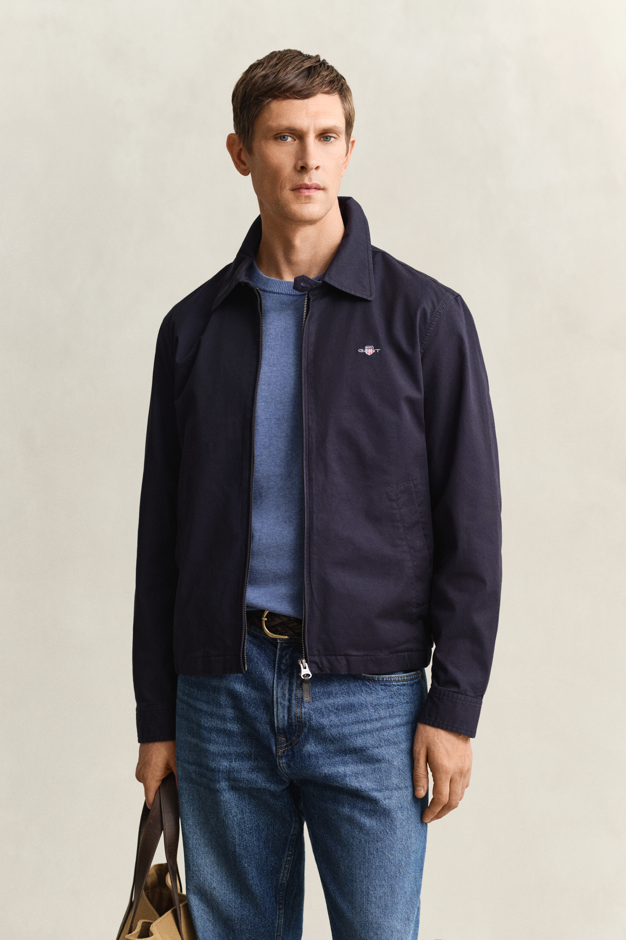 Gant Men's Navy Cotton Windcheater Jacket (L) Evening Blue