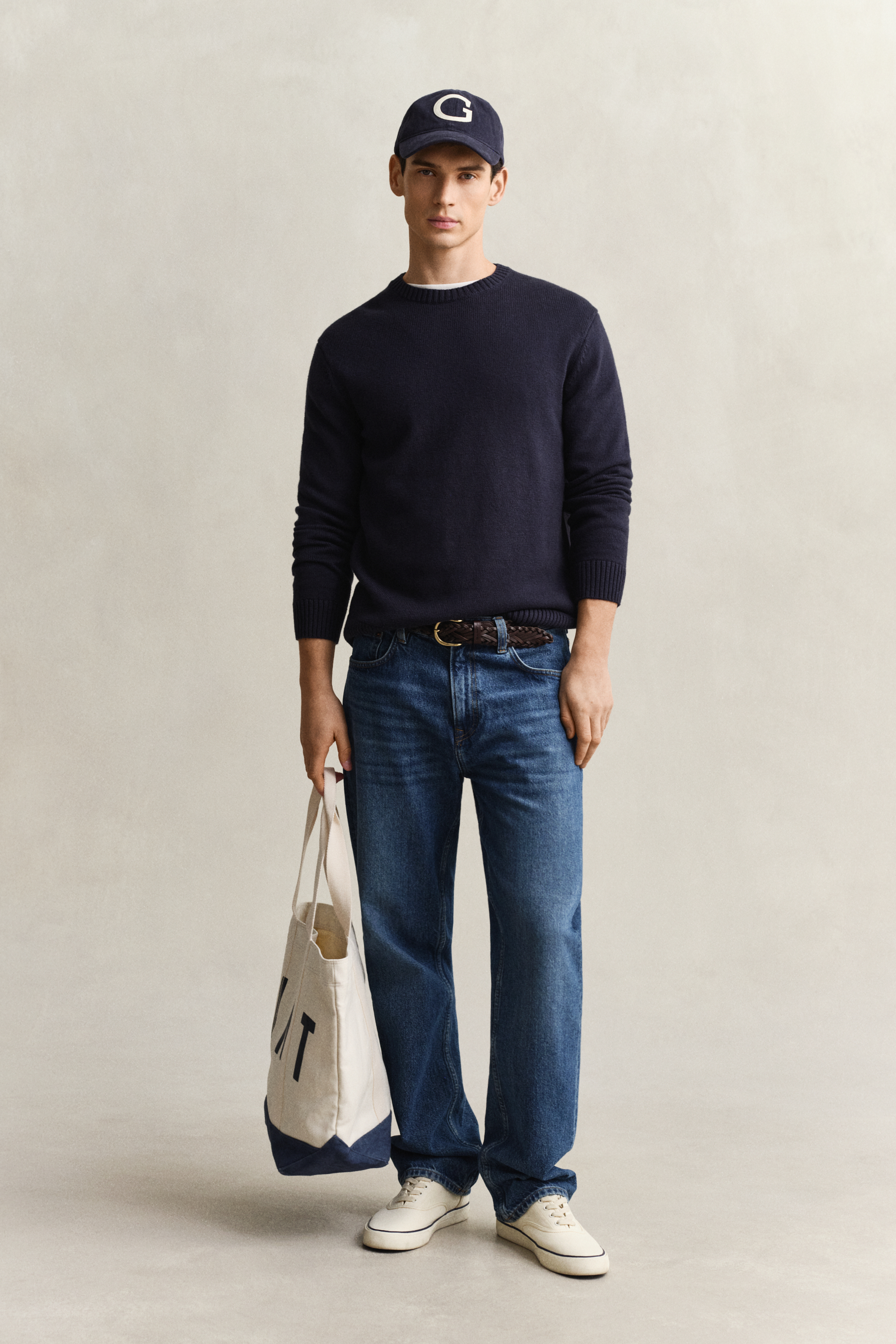 Gant Men's Blue Straight Fit Jeans (40/34) Mid Worn In