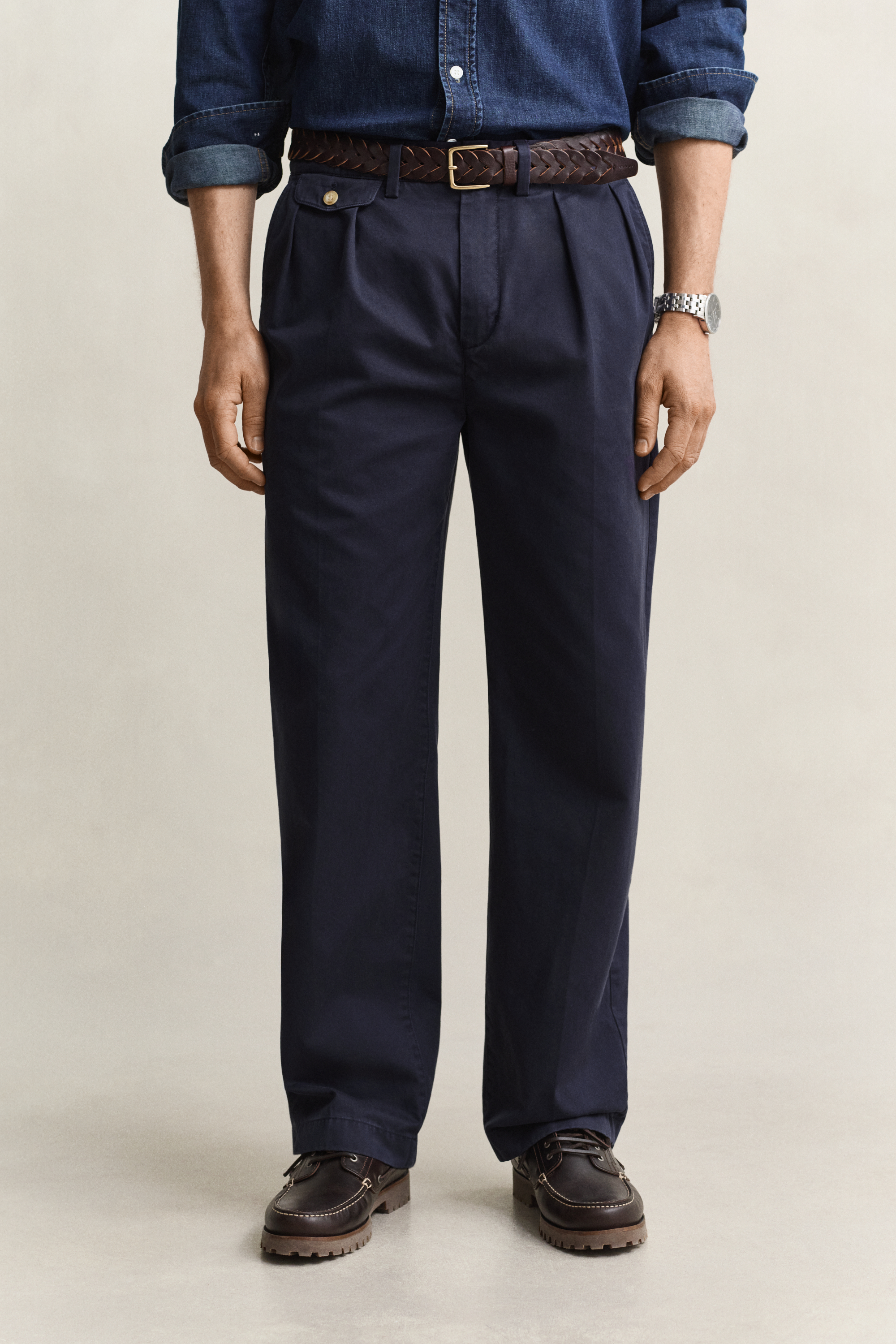 Gant Men's Navy Cotton Twill Chinos (42) Evening Blue