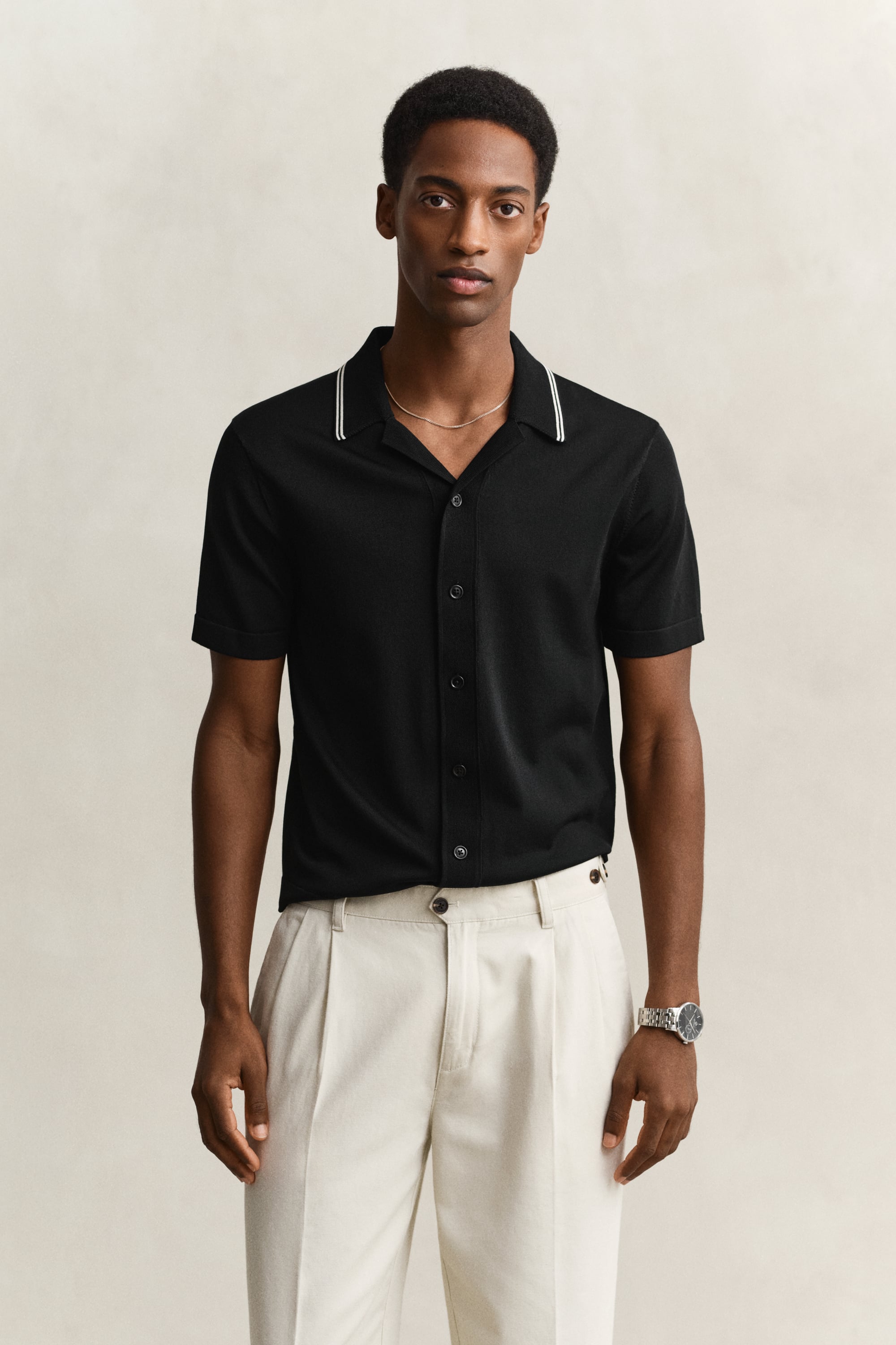 Gant Men's Black Polo Sweater (M)