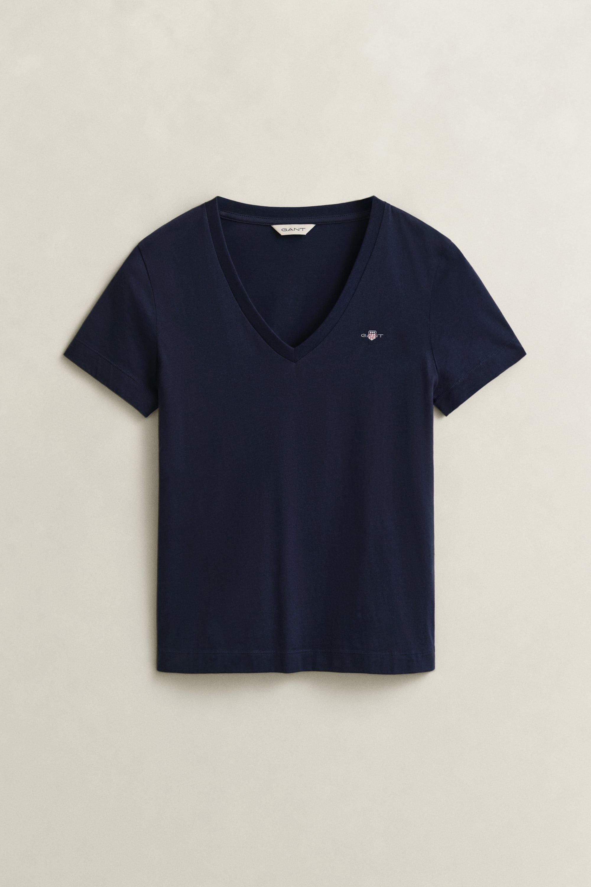 Gant Shield V-neck T-shirt In Blue