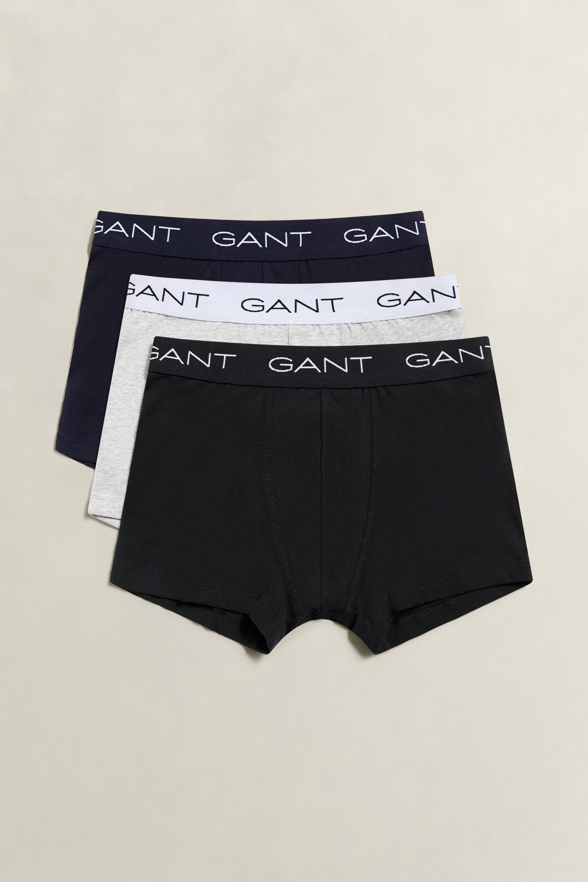 Gant Men's Black Teens Teen Boys 3-Pack Mixed Boxer Briefs (134)