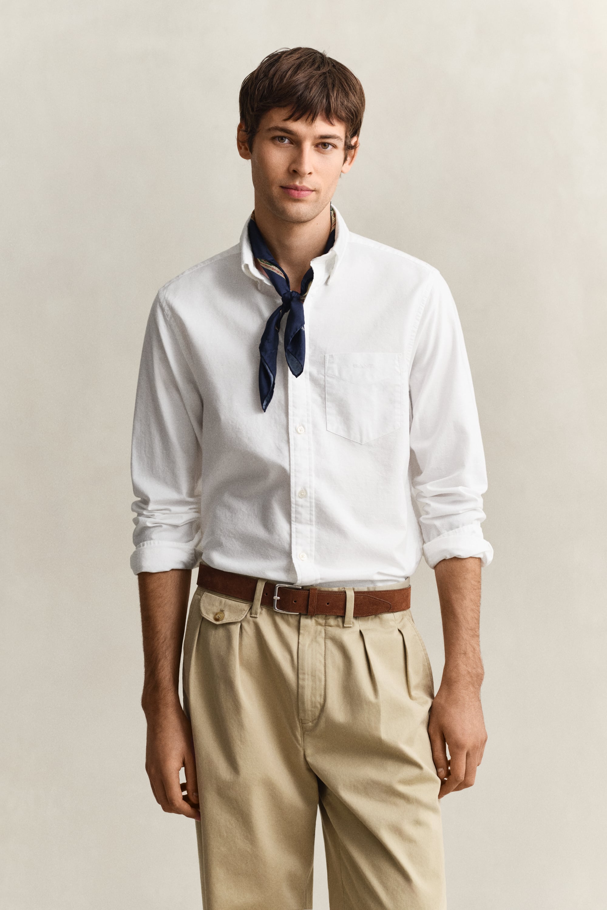 Gant Men's White Dobby Classic Oxford Shirt (Xxl)