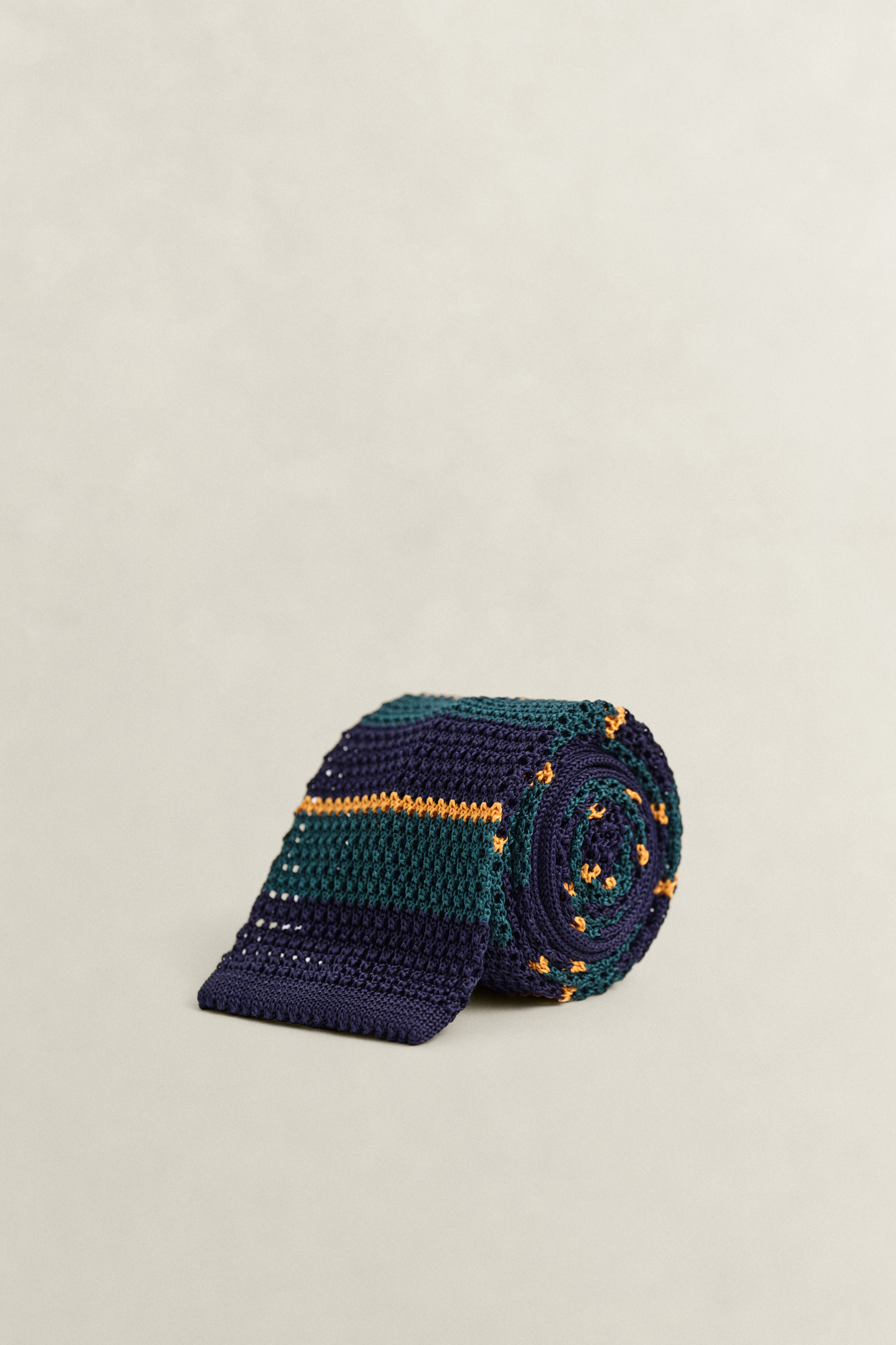 Knitted Striped Tie TARTAN