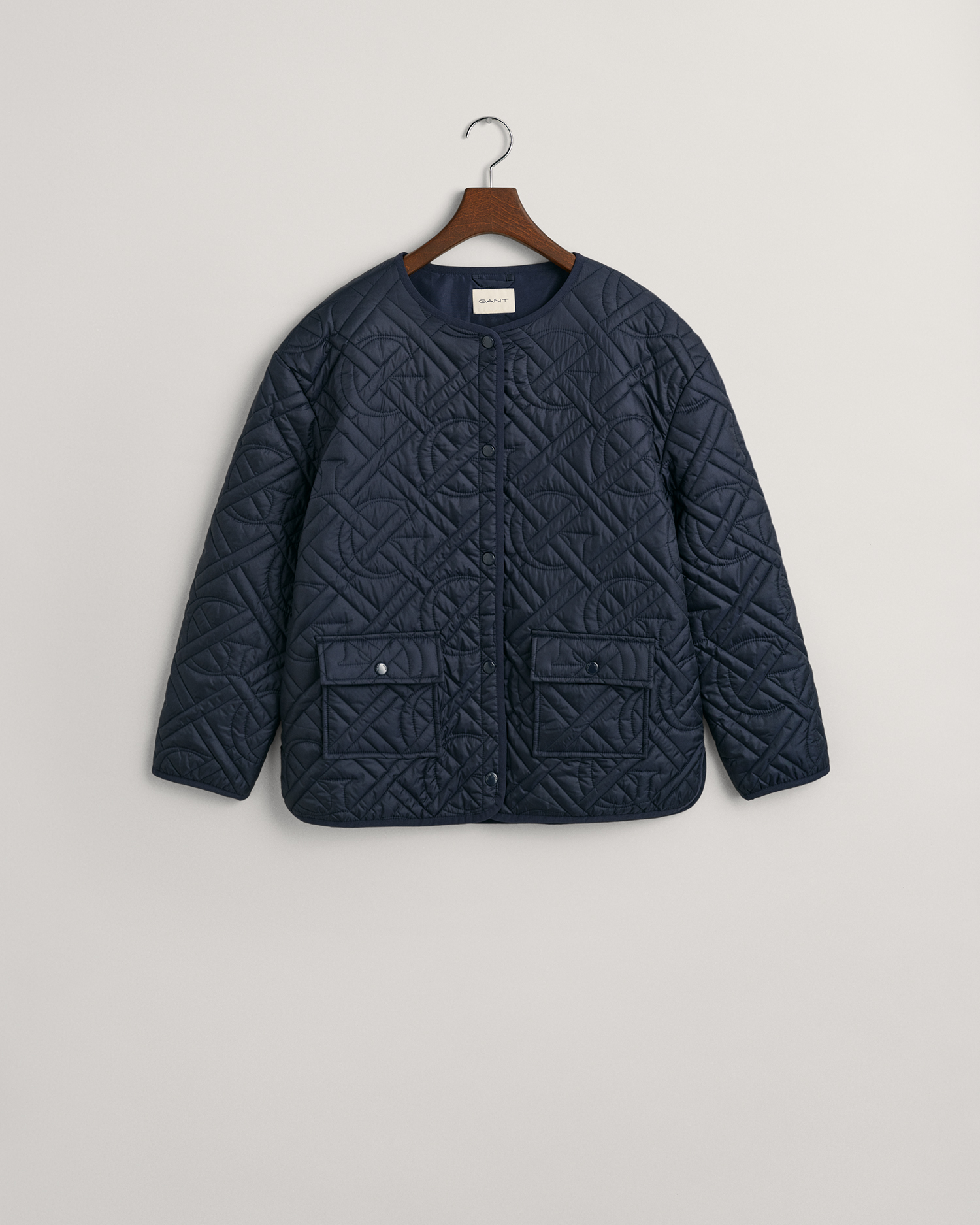 Gant Women Brown Solid Stand Collar Jacket